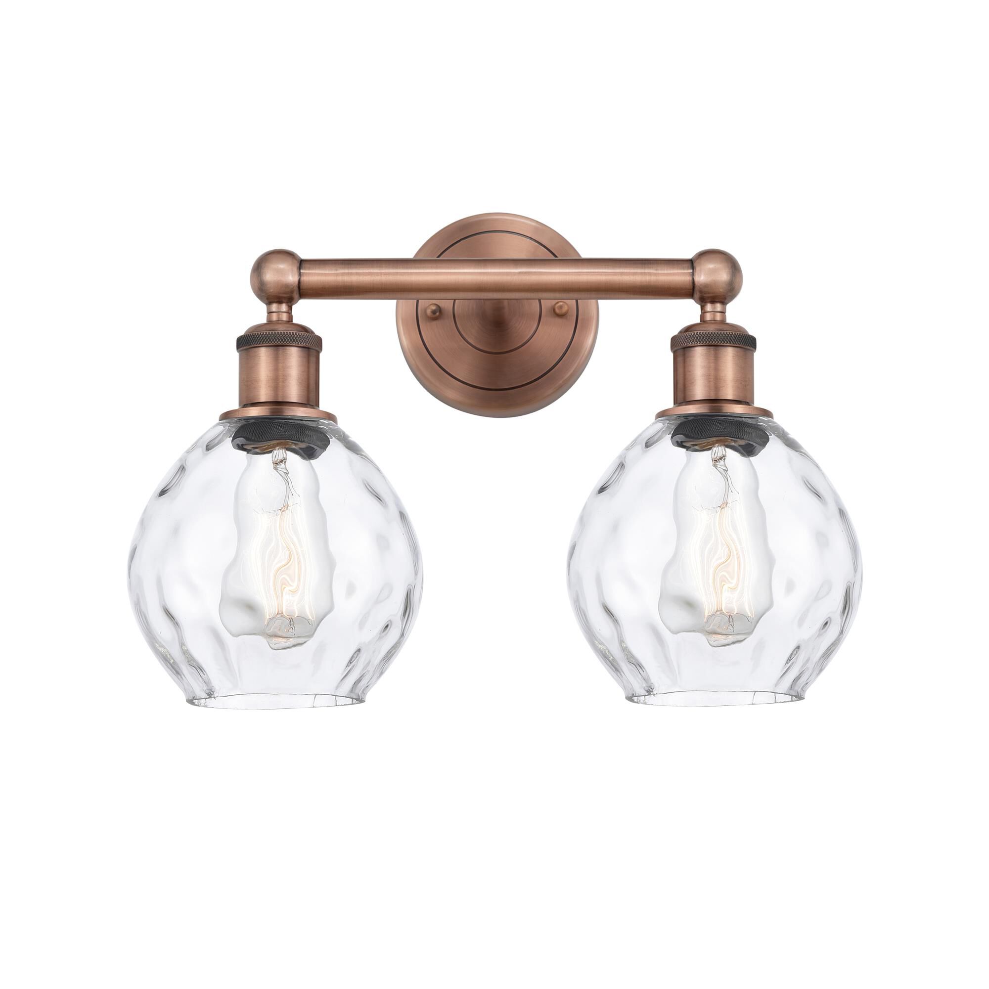 Shown in Antique Copper finish and Clear glass