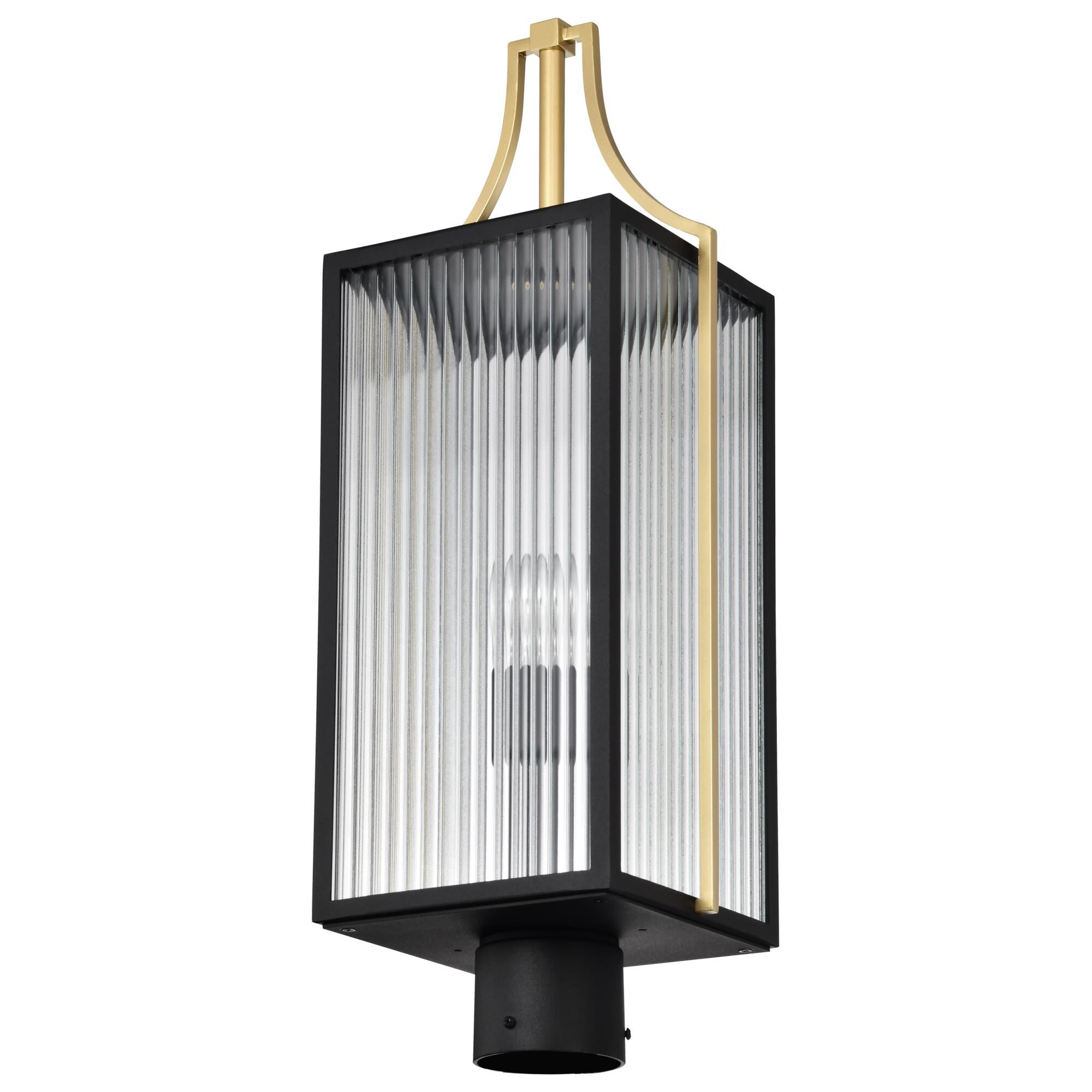 Shown in Black and Gold finish and Clear glass