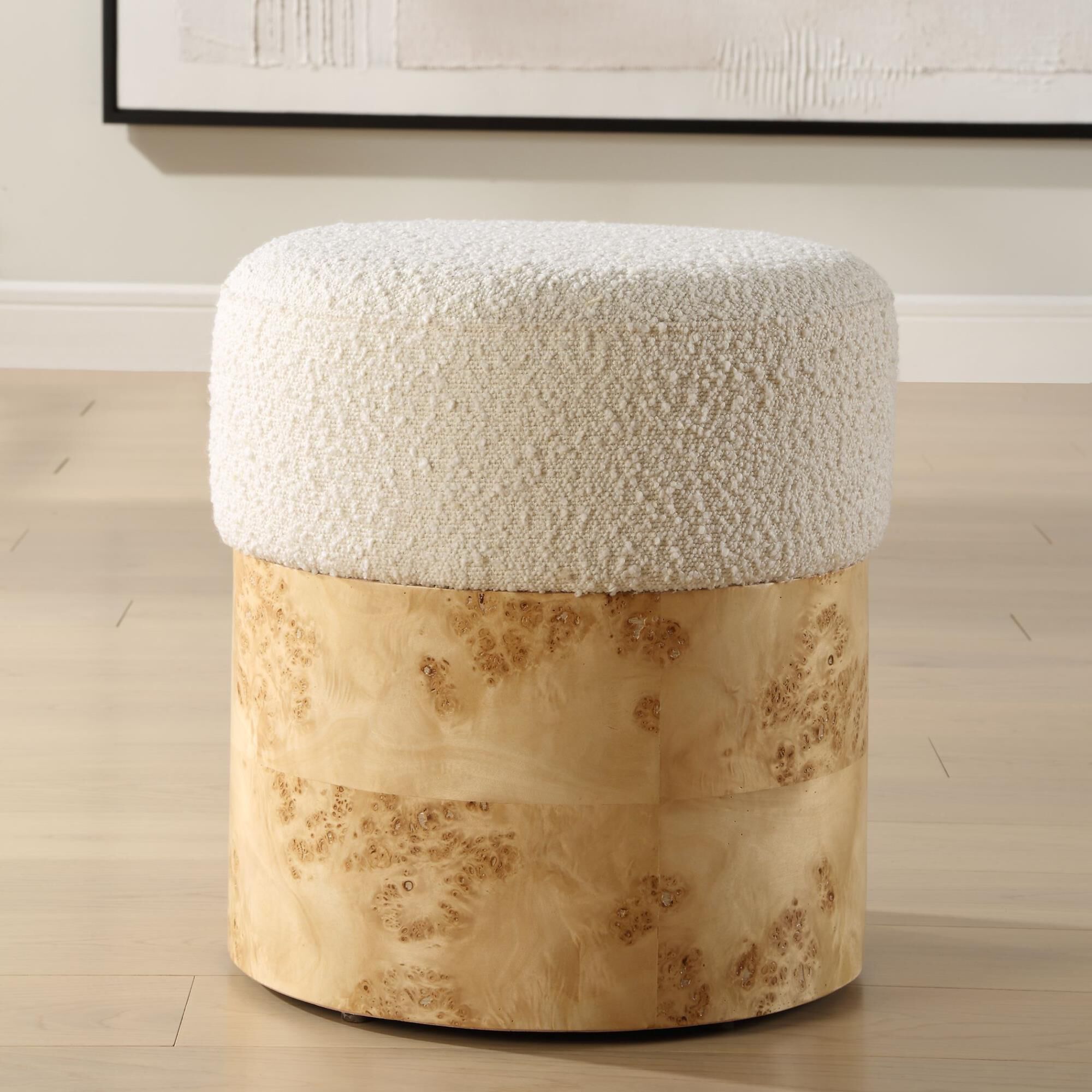 Swirls 17 Inch Ottoman by Uttermost