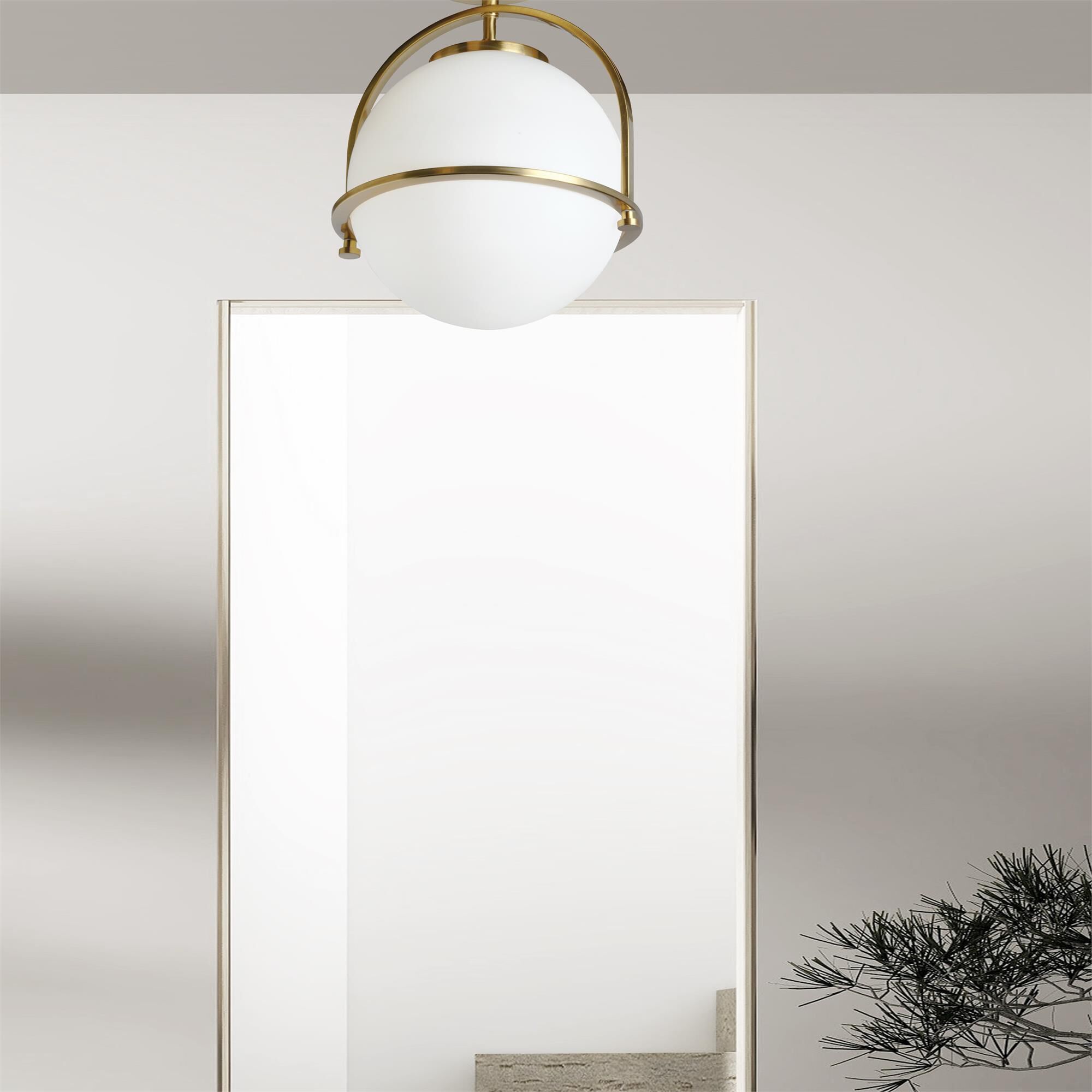 Paola 11 Inch 1 Light Semi Flush Mount by Dainolite