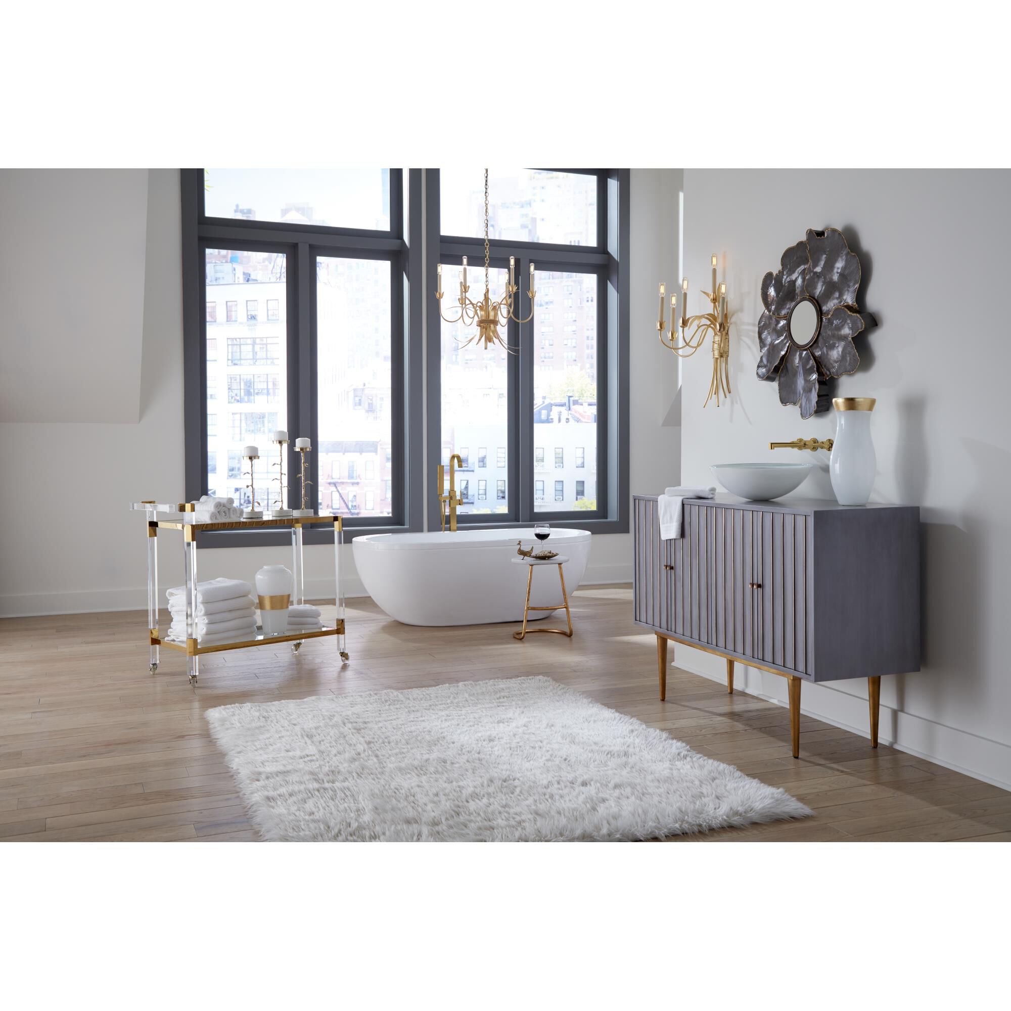 Shown in Antique Brass finish