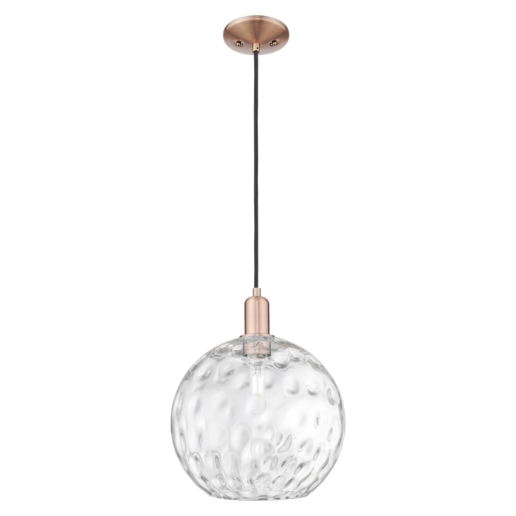 Shown in Antique Copper finish and Clear Water glass