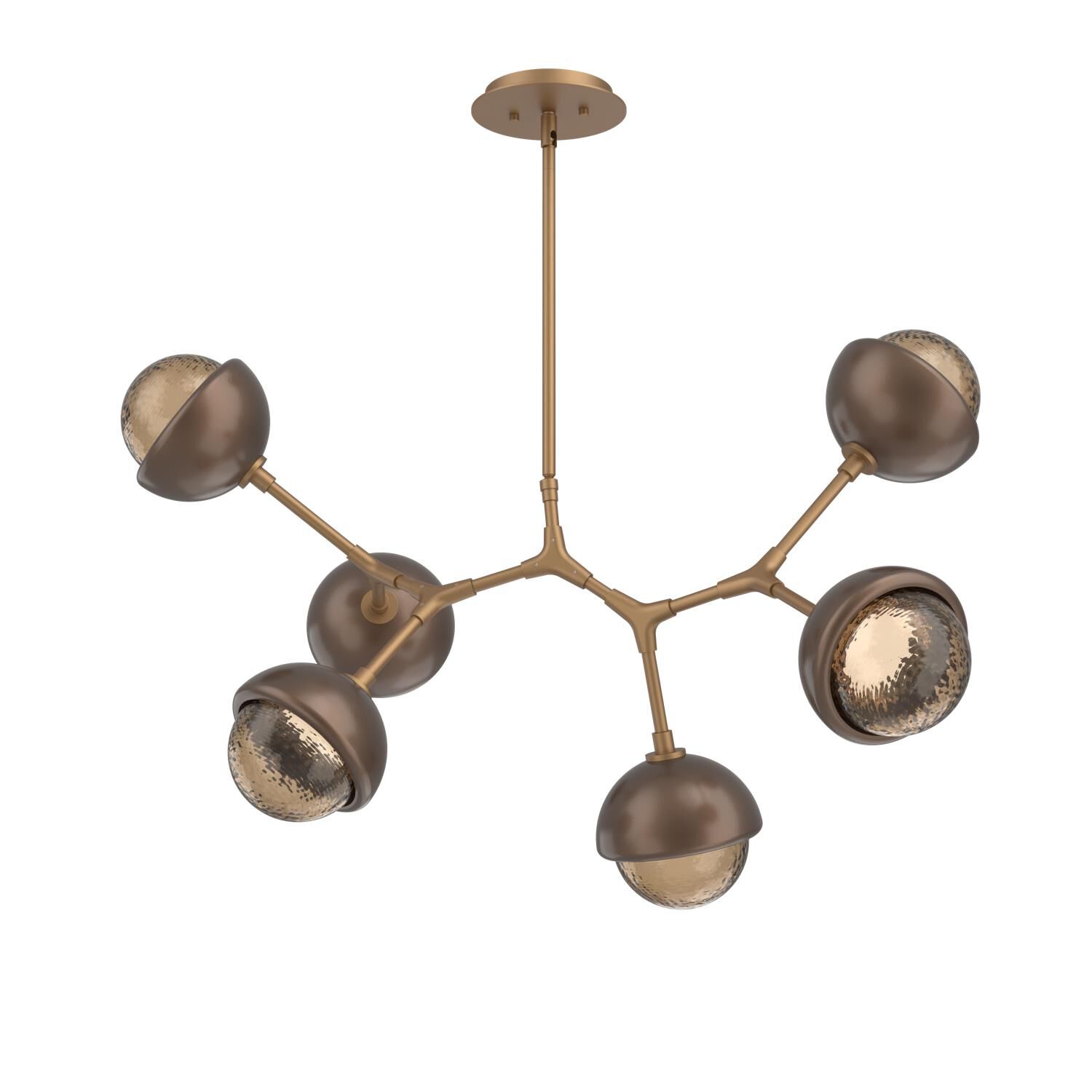 Shown in Novel Brass finish and Bronze glass and Burnished Bronze accent