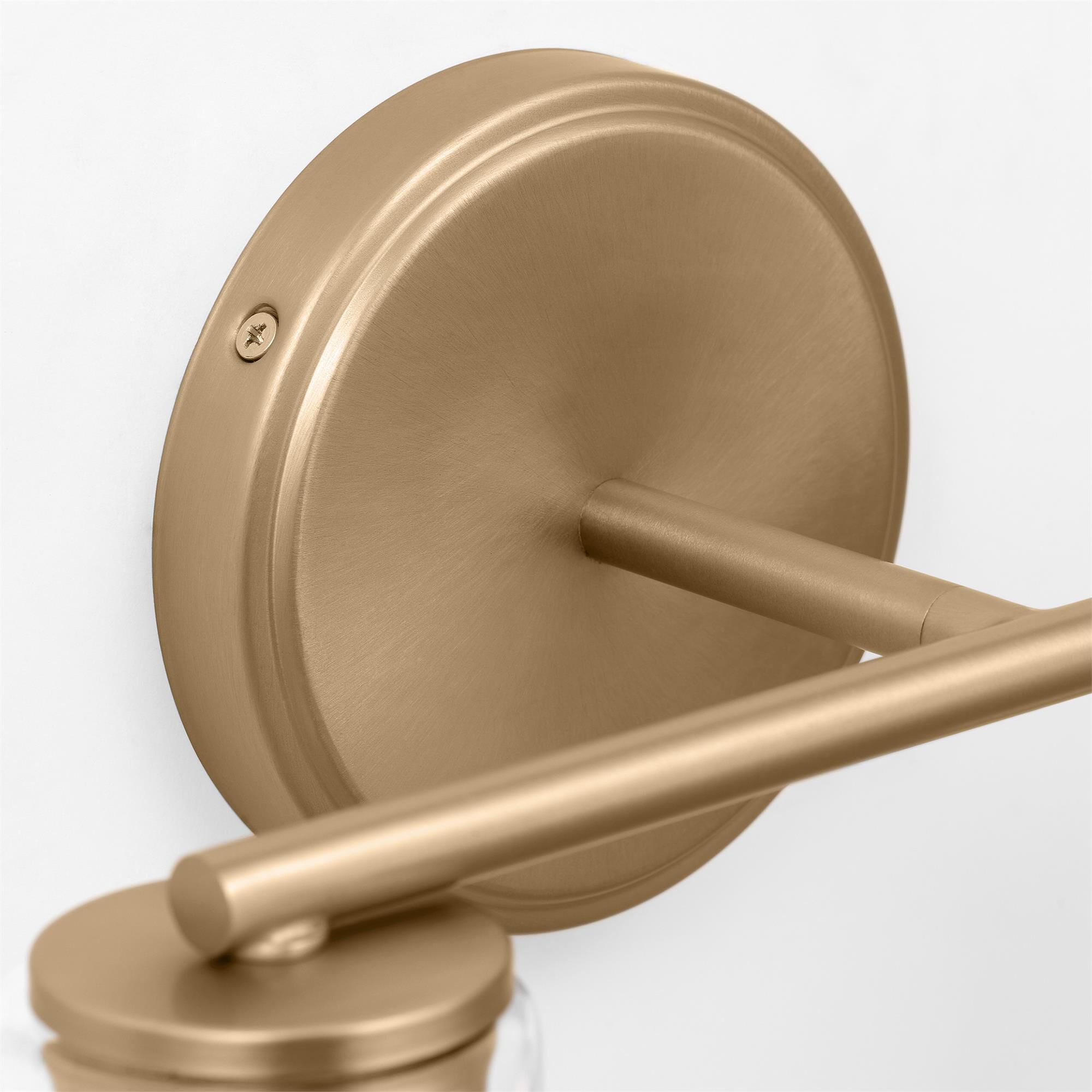 Shown in Satin Brass finish and Clear glass