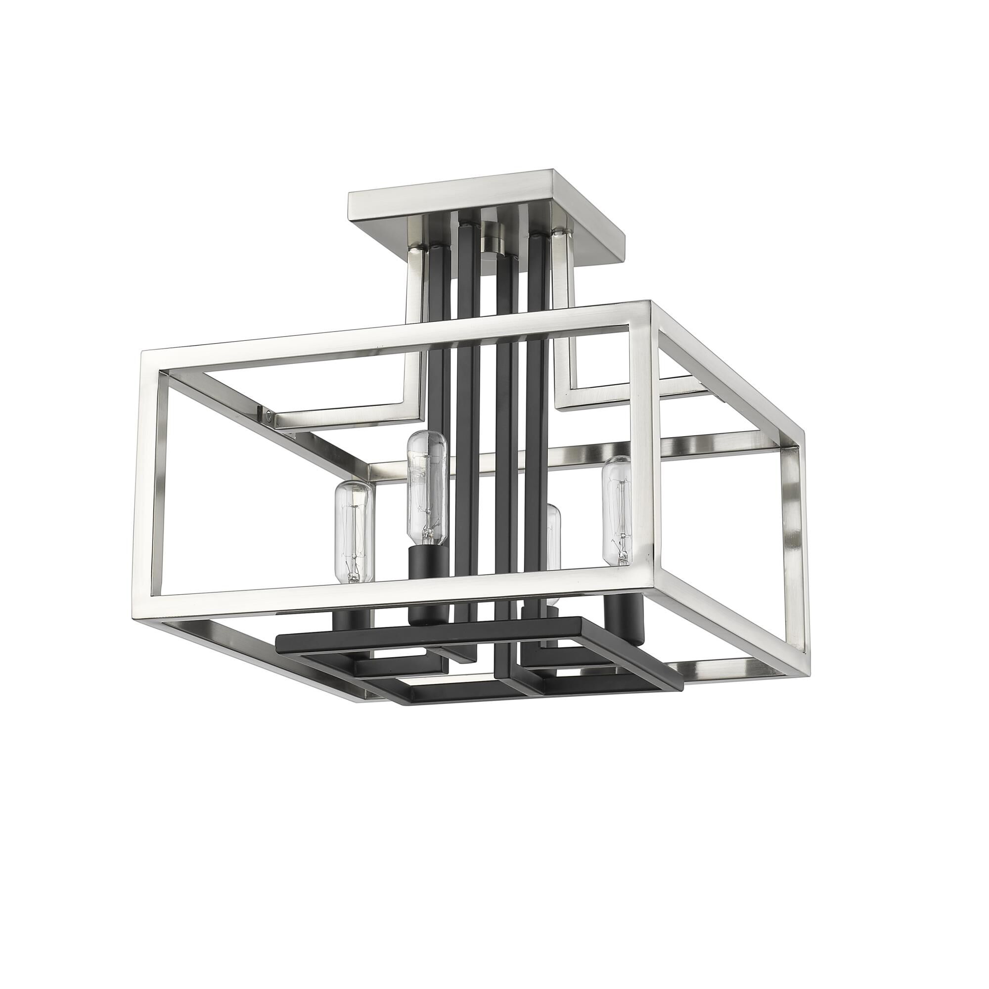 Quadra 13 Inch 4 Light Semi Flush Mount by Z-Lite