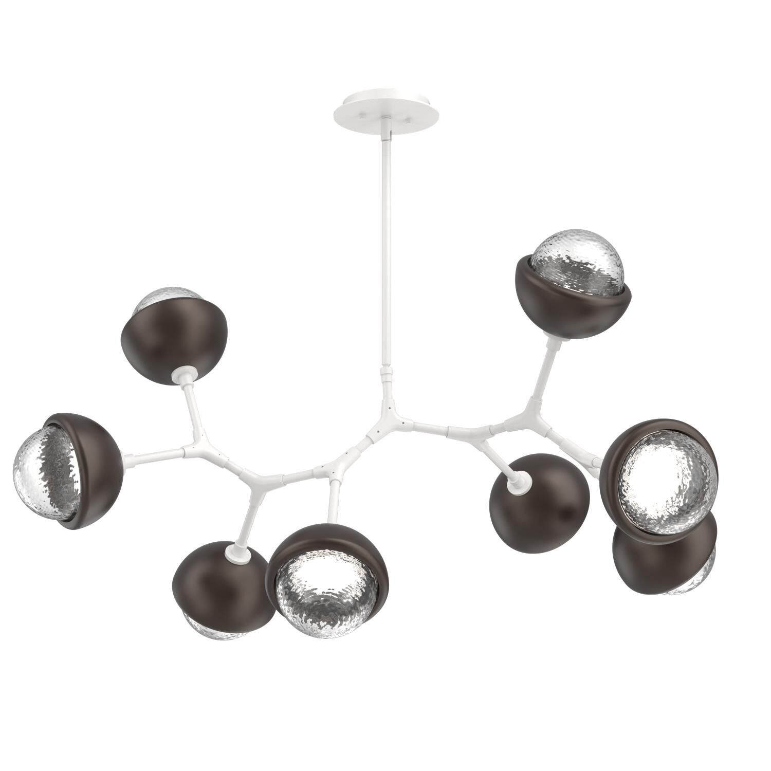 Shown in Salt White finish and Clear glass and Flat Bronze accent