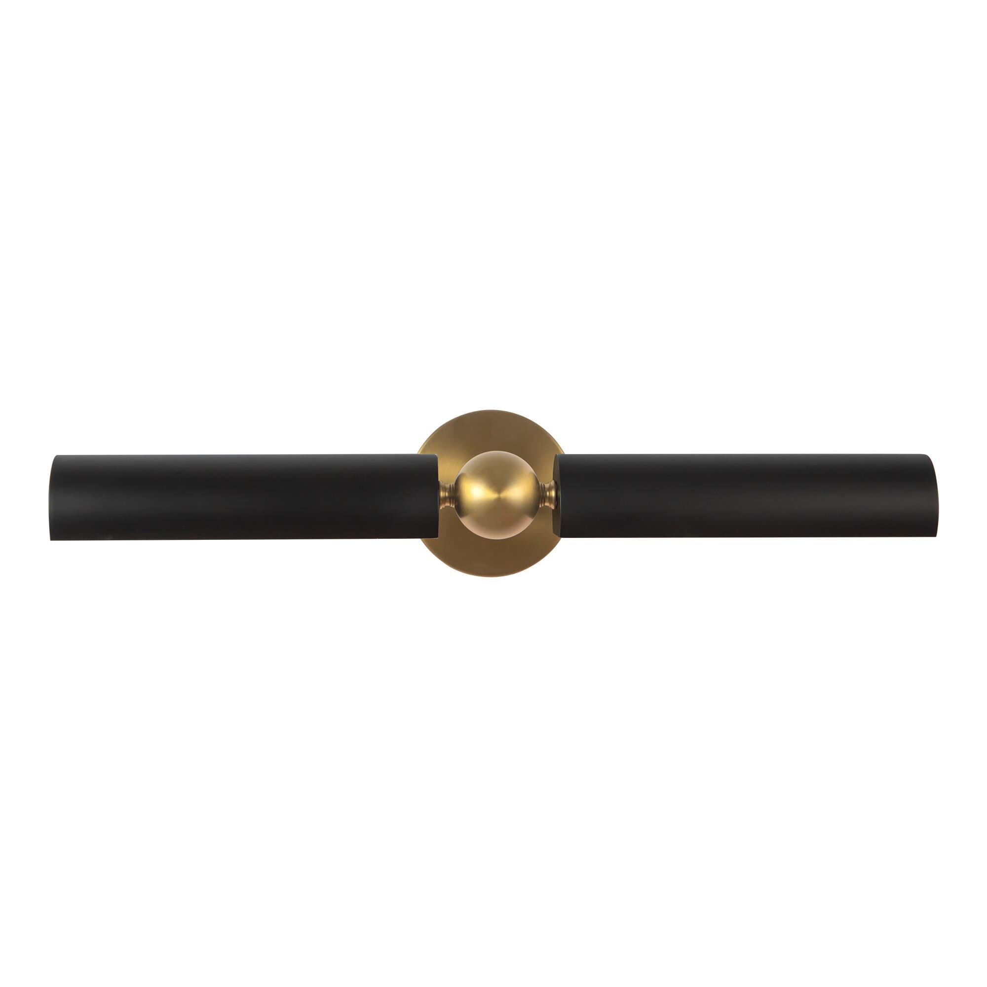 Shown in Brushed Gold and Matte Black finish and Steel shade