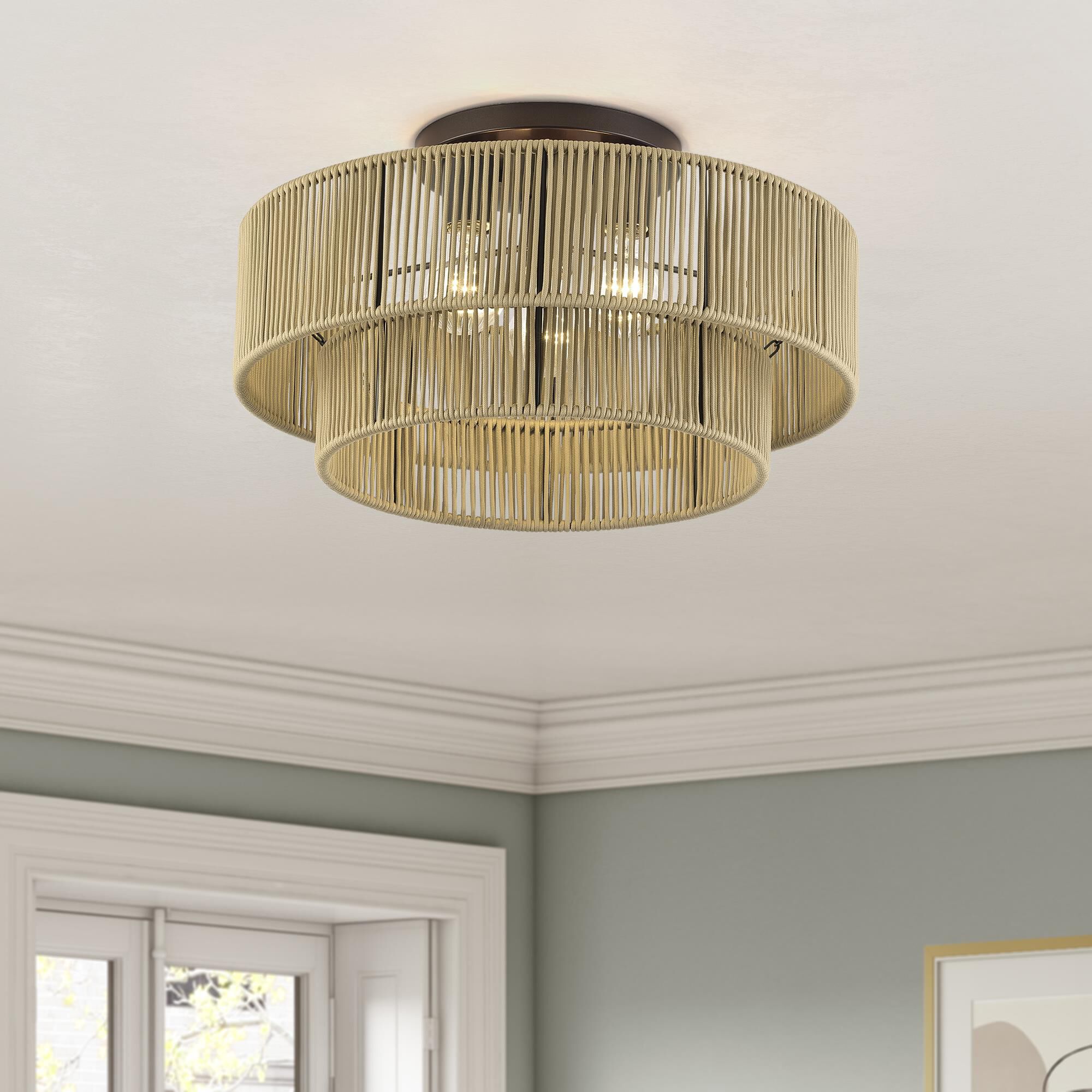 Acordia 18 Inch Semi Flush Mount by Livex Lighting