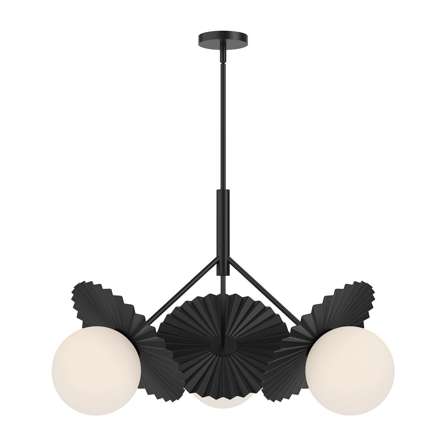 Plume 33 Inch 3 Light Chandelier by Alora Mood