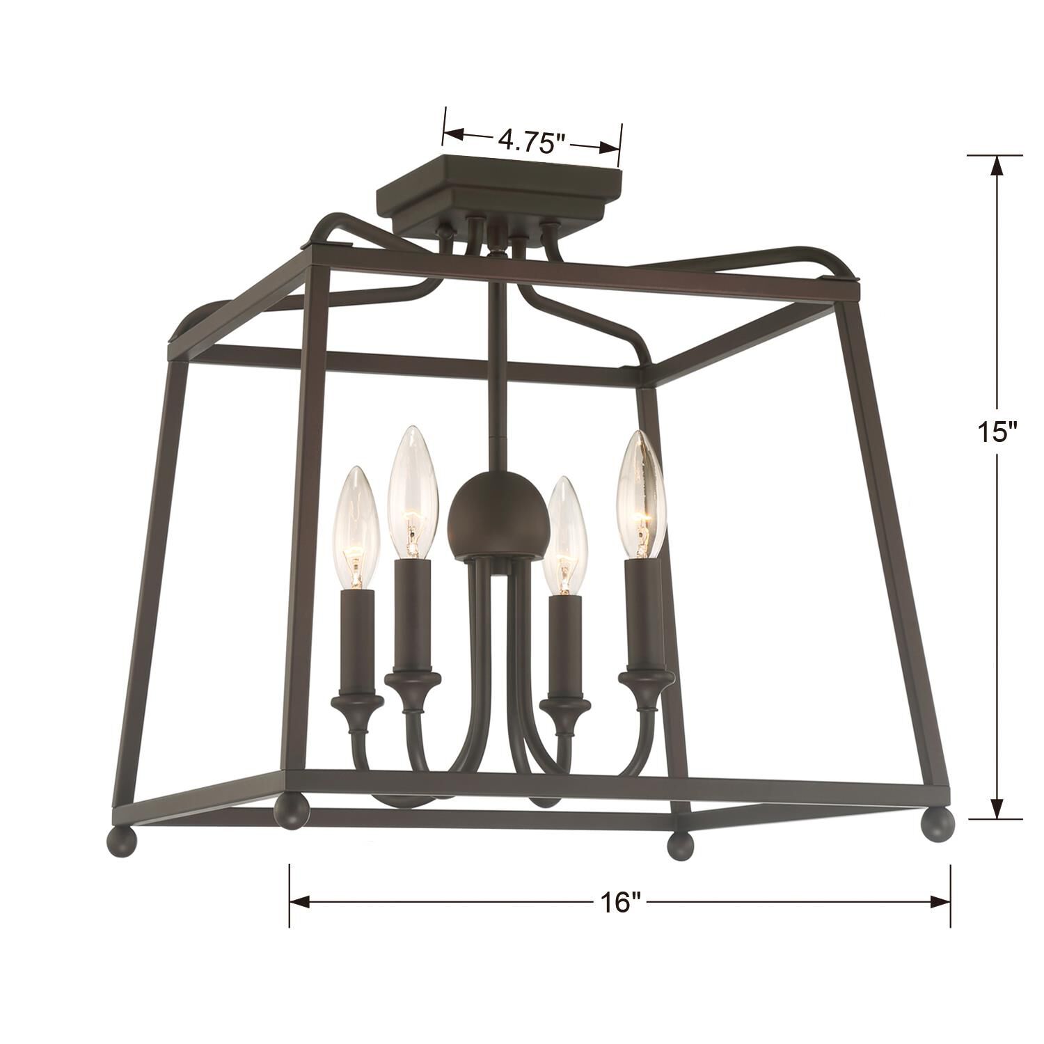 Shown in Dark Bronze finish and Flax Textured Fabric glass and Flax Textured Fabric shade