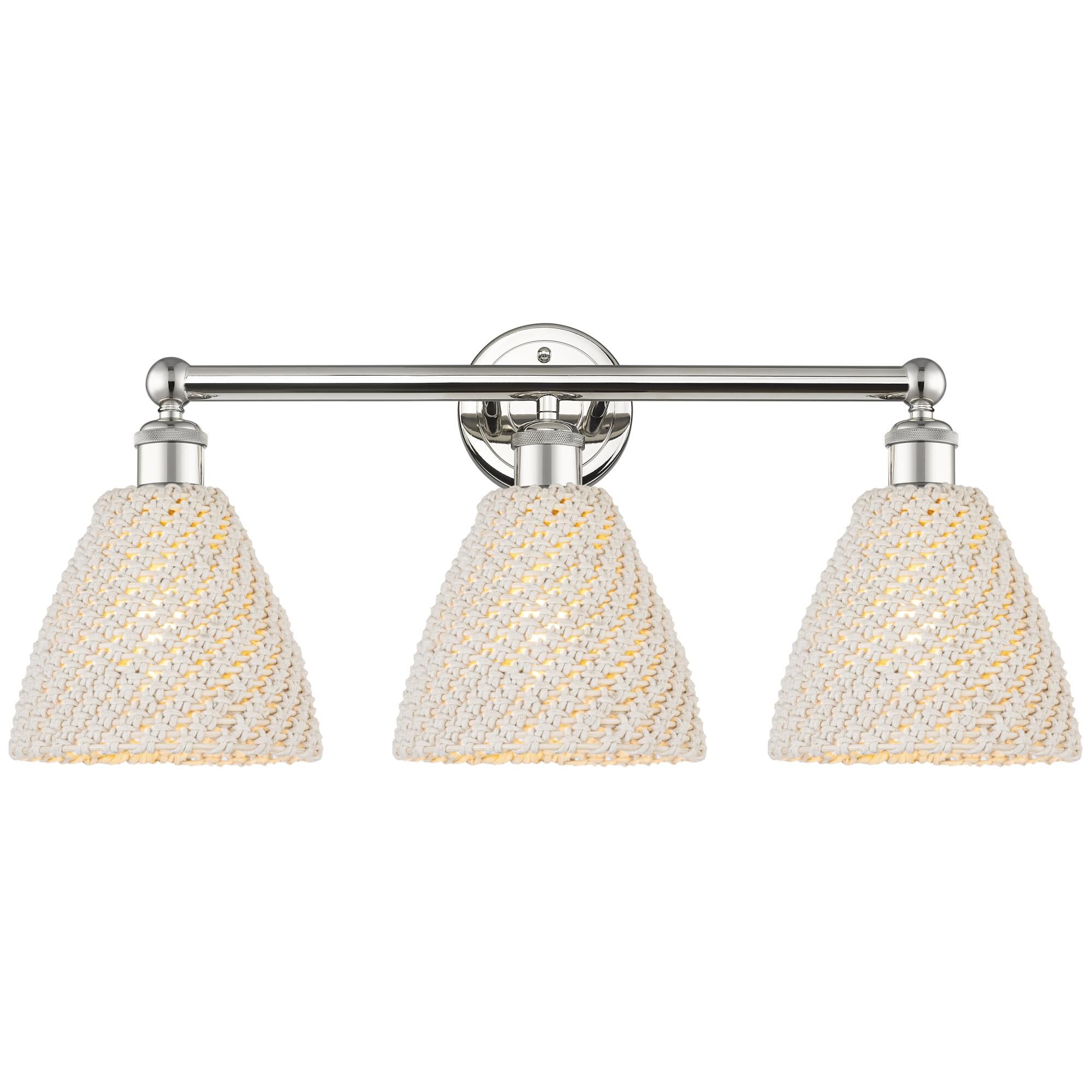 Shown in Polished Nickel finish and Natural shade