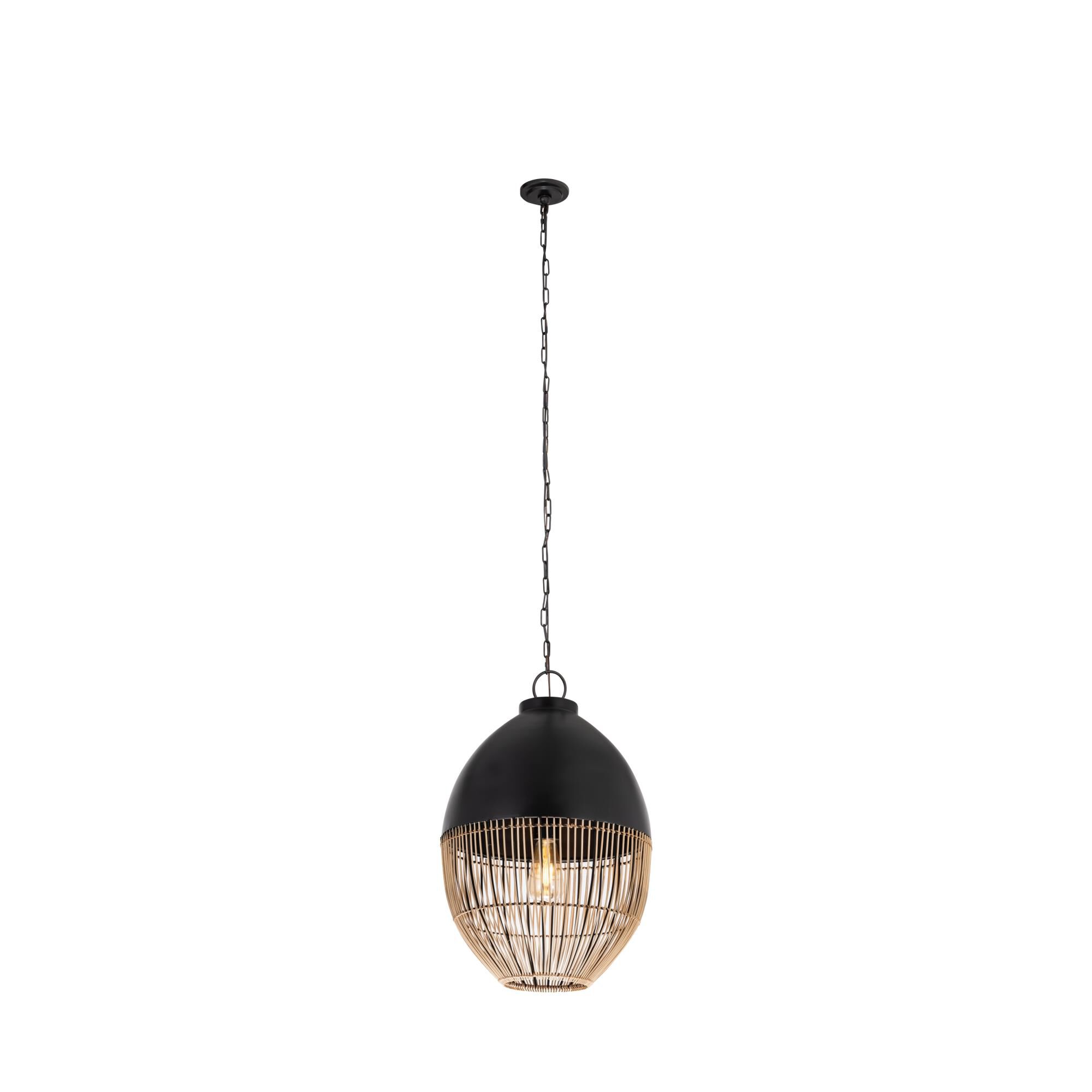 Shown in Matte Black finish and Natural shade