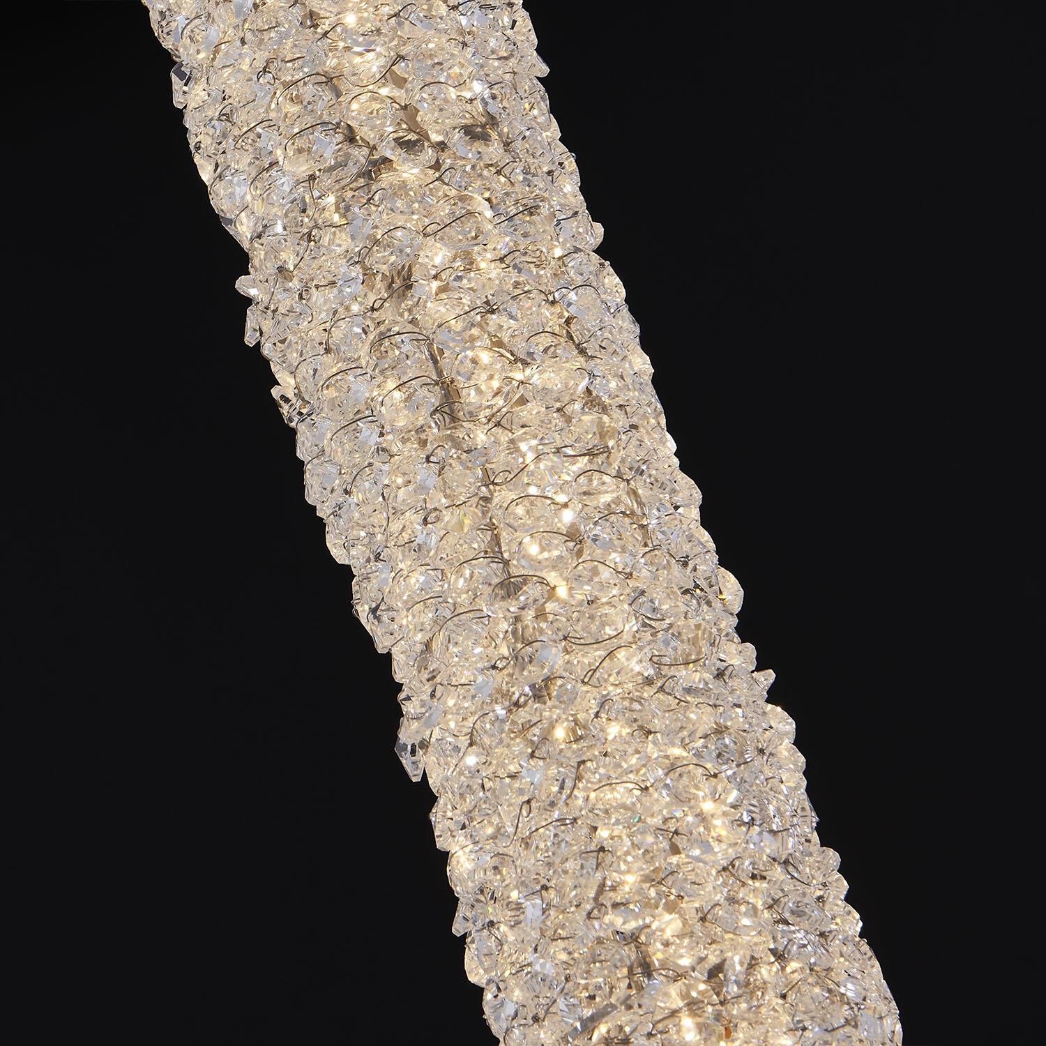 Shown in True Brass finish and Clear Firenze crystal and Alabaster shade