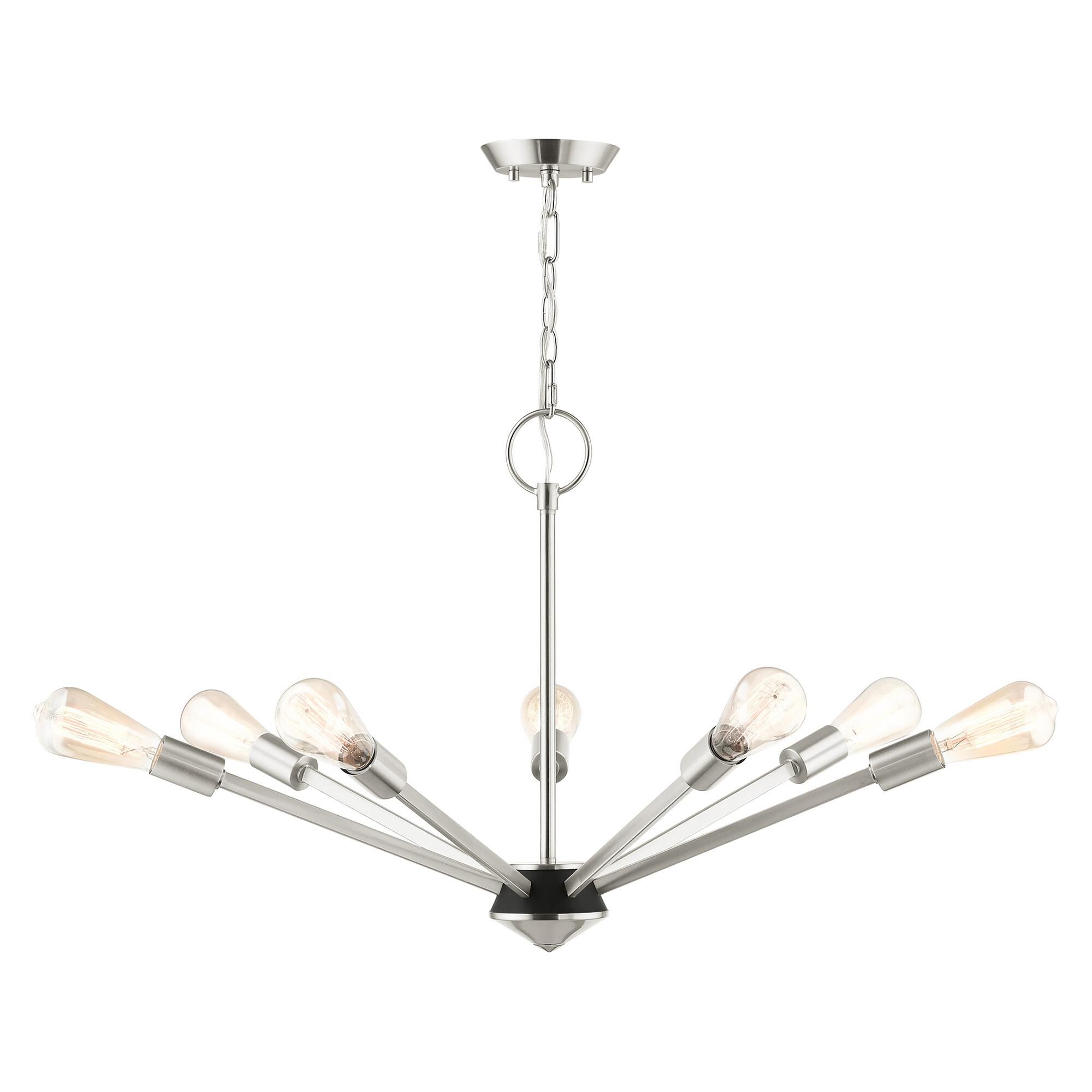 Shown in Brushed Nickel With Black Accents finish