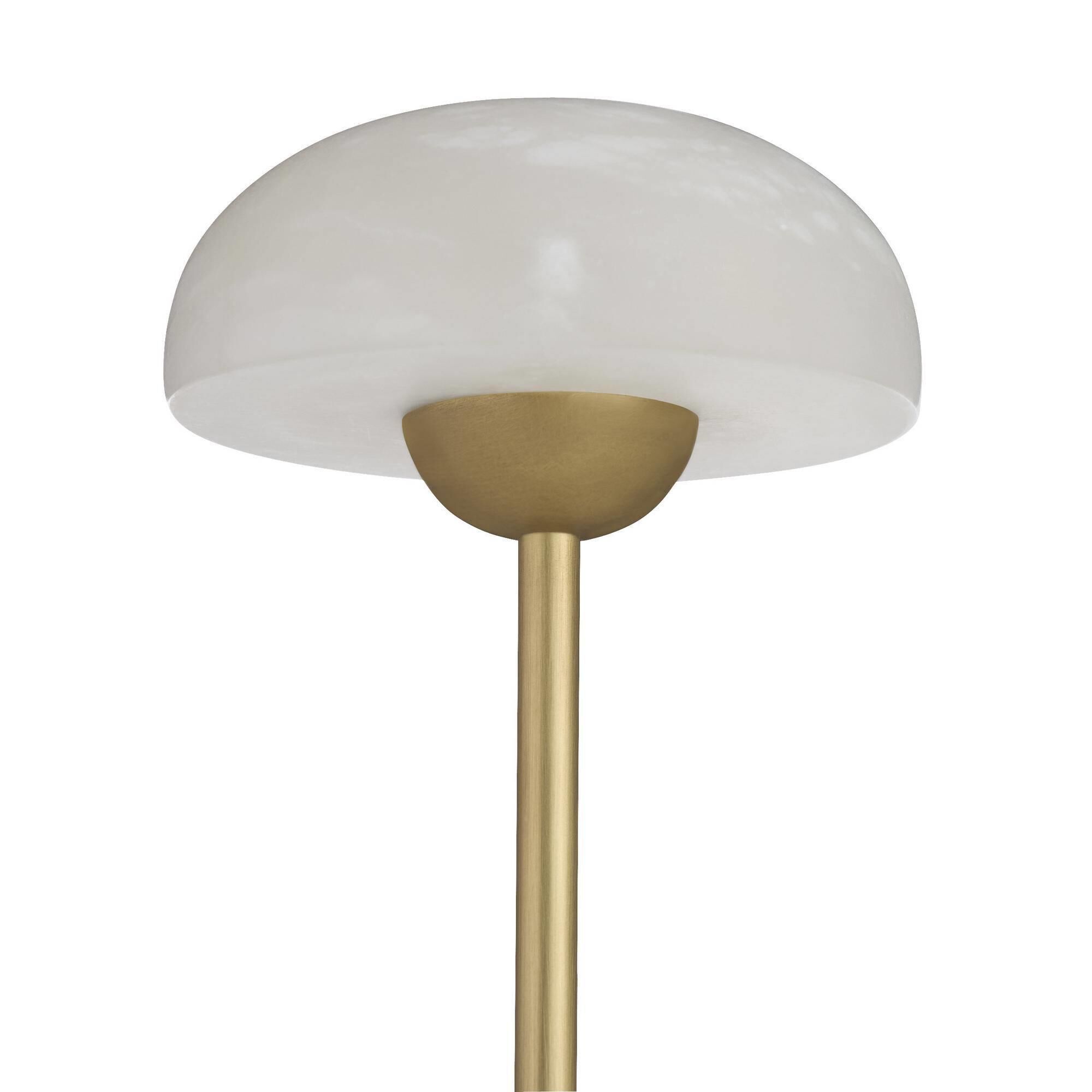 Shown in Antique Brass and White finish and Frosted glass