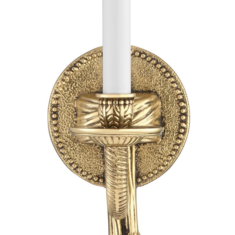 Crystorama Cast Brass Wall Mount 15 Inch Wall Sconce