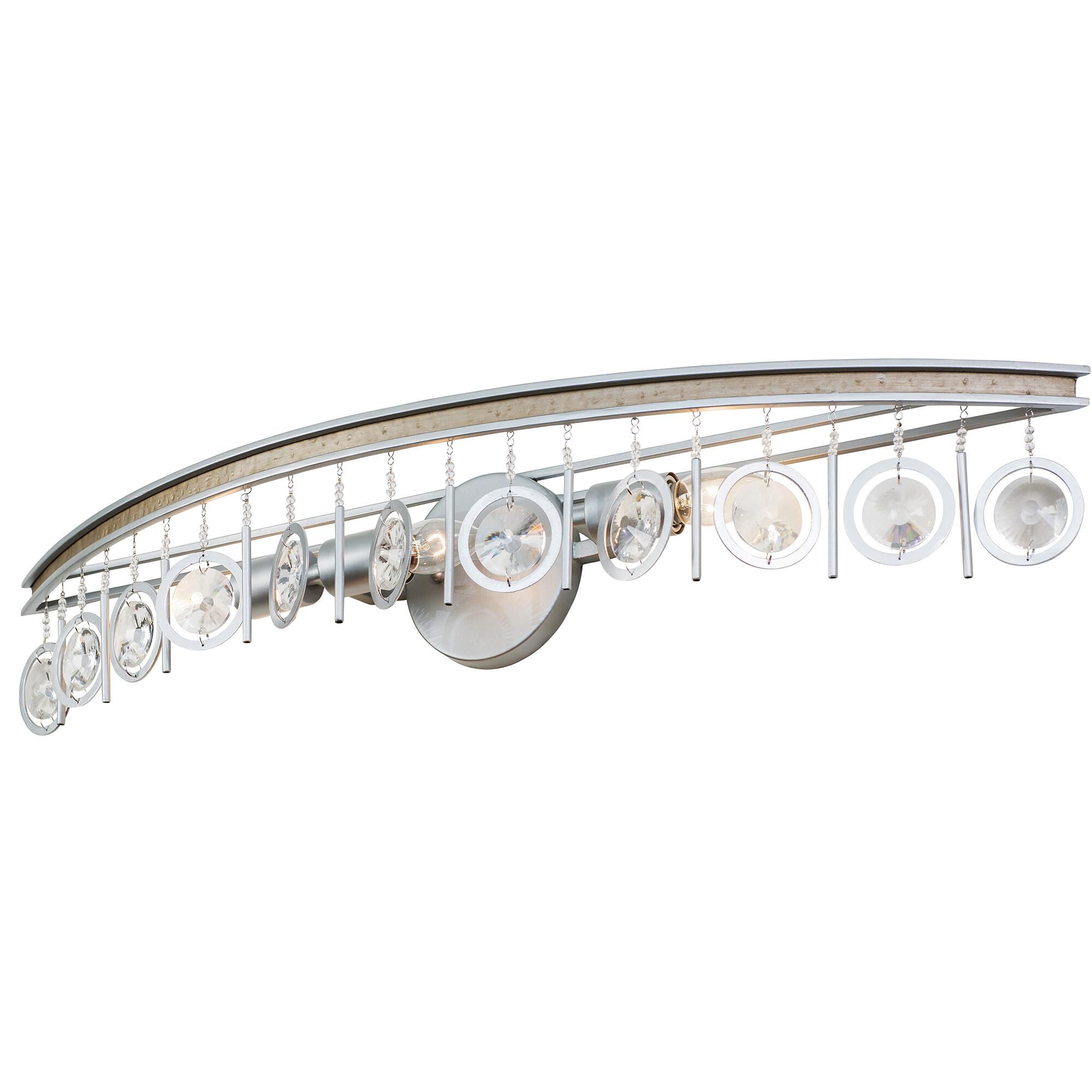 Shown in Silver With Champagne Mist finish and Clear crystal