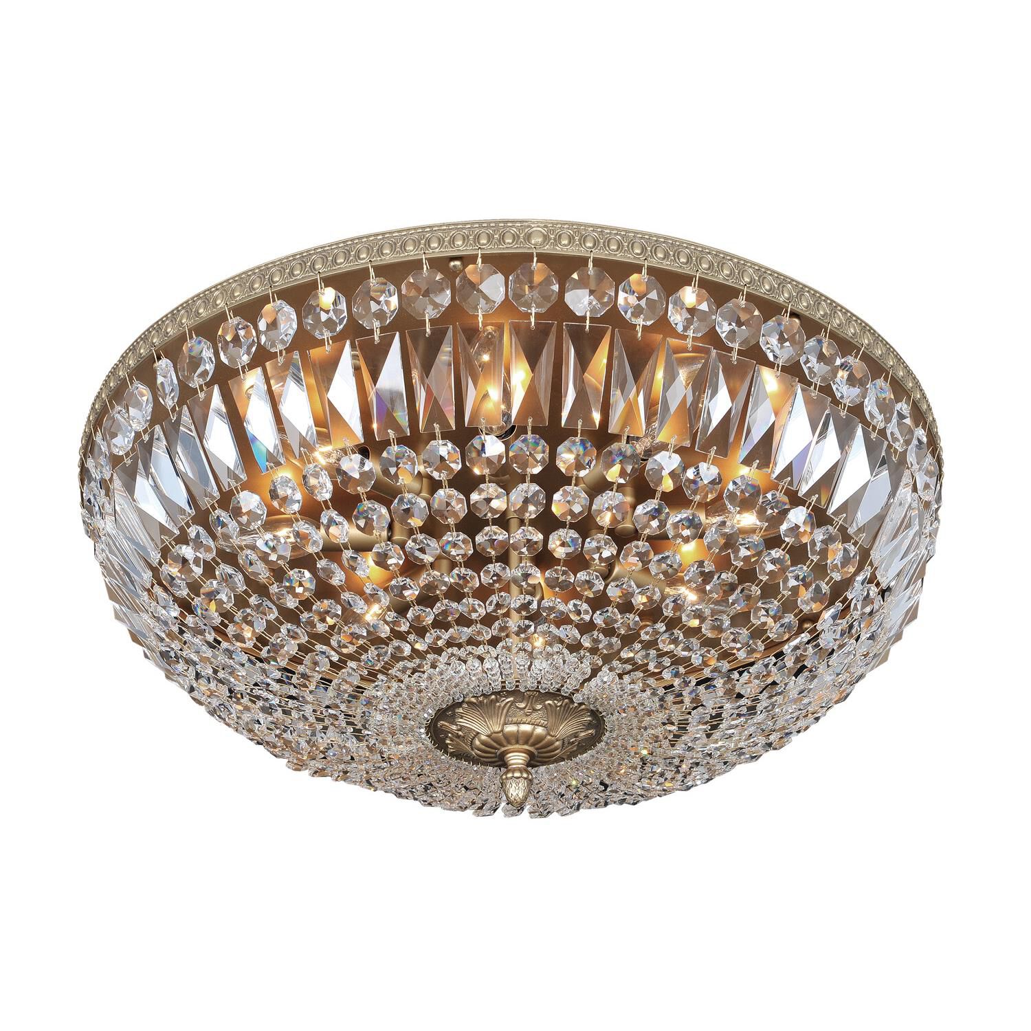 Shown in Antique Gold finish and Firenze Clear crystal 