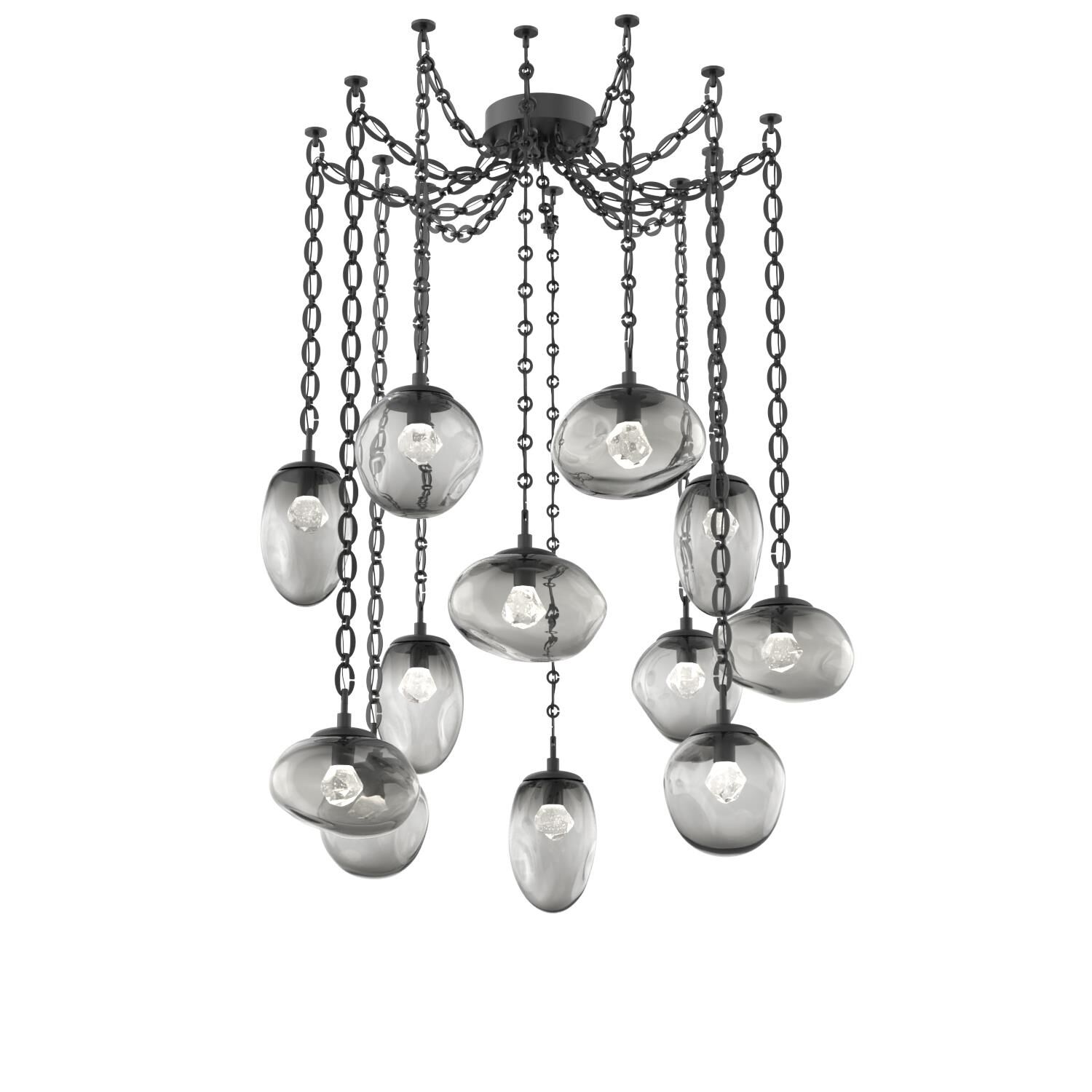 Levi Wilson Cosmos 17 Inch Multi Pendant Light by Hammerton Studio