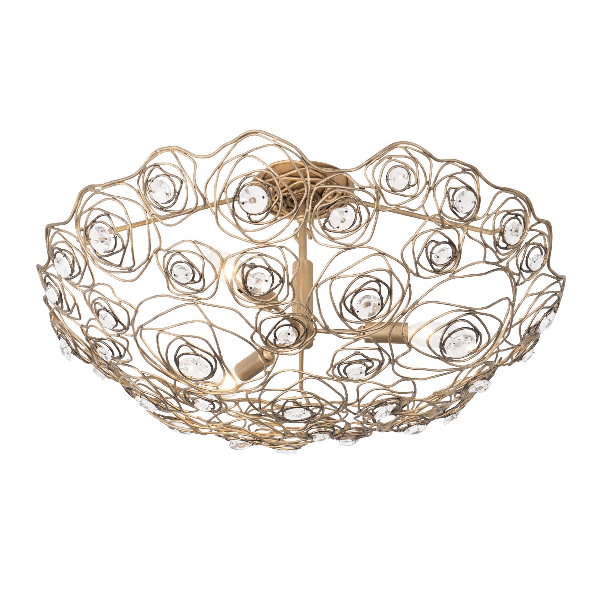 Ethereal Rose Semi Flush Mount by Varaluz