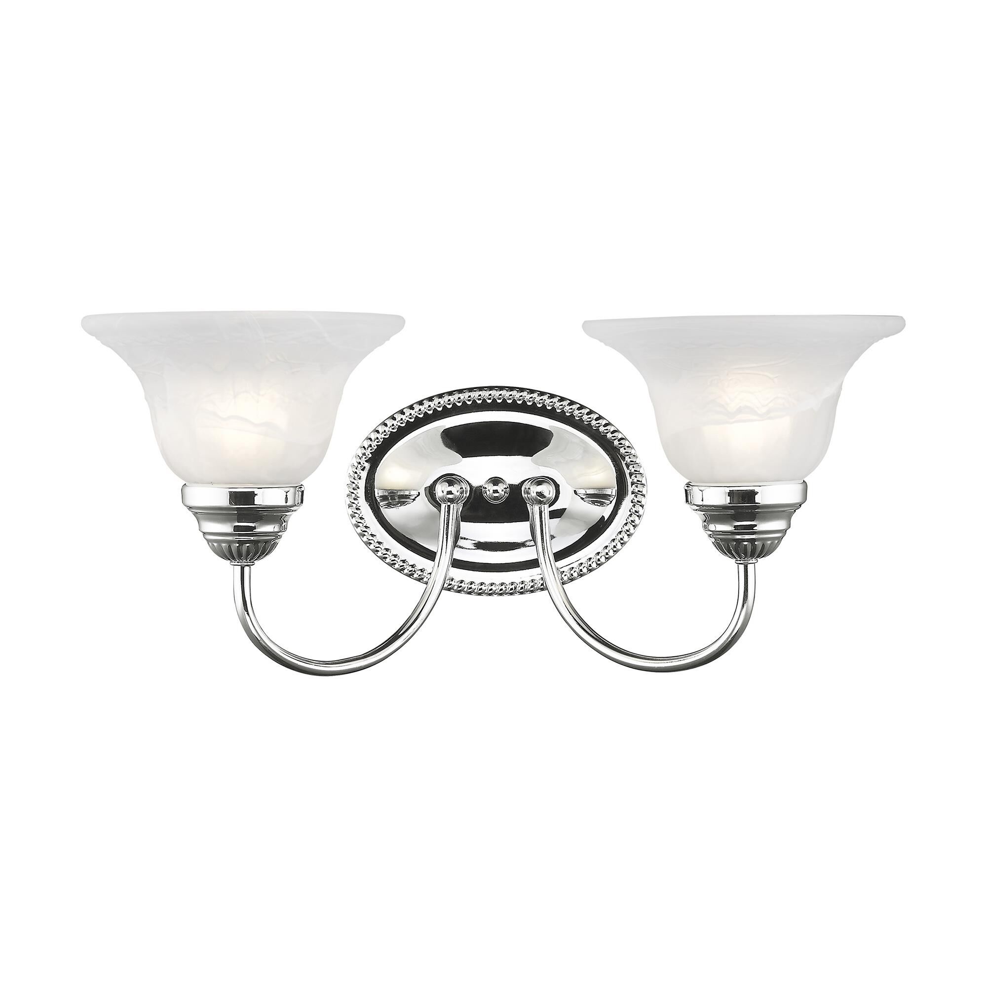 Shown in Chrome finish and White Alabaster glass