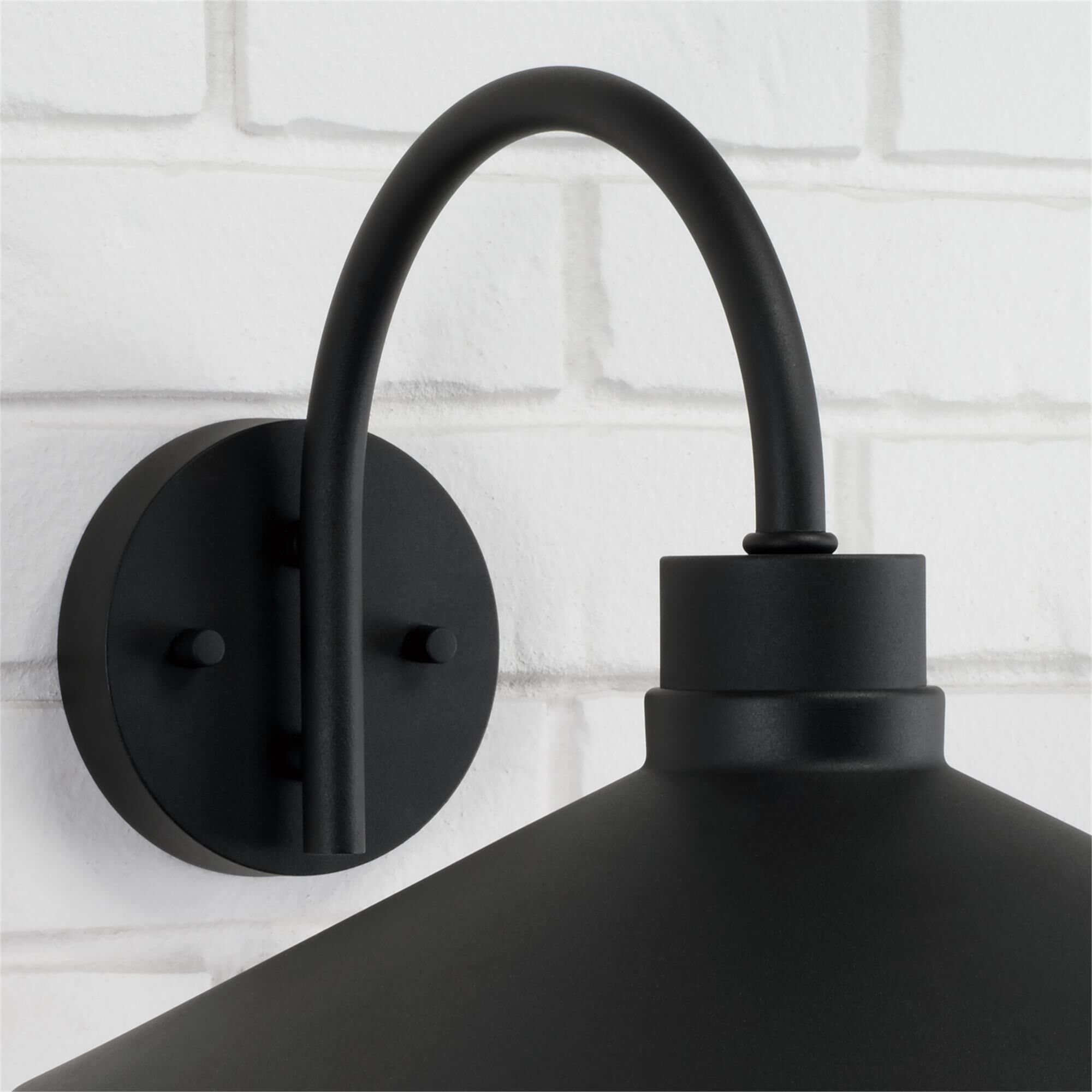 Shown in Black finish and Metal with White Interior shade