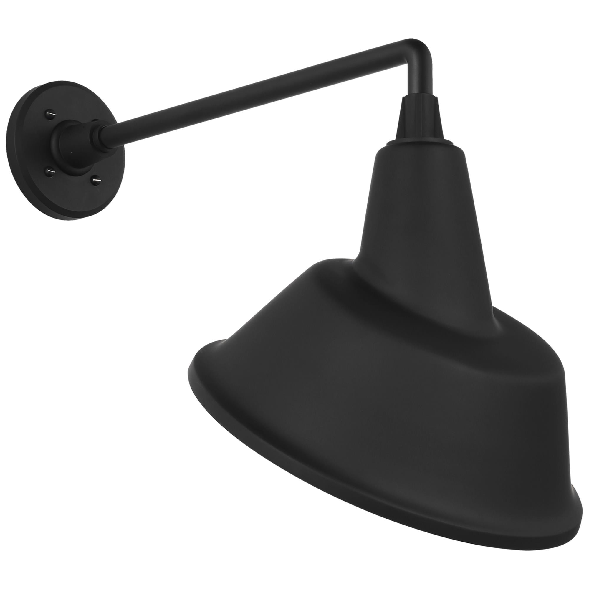 Shown in Matte Black finish and Black shade