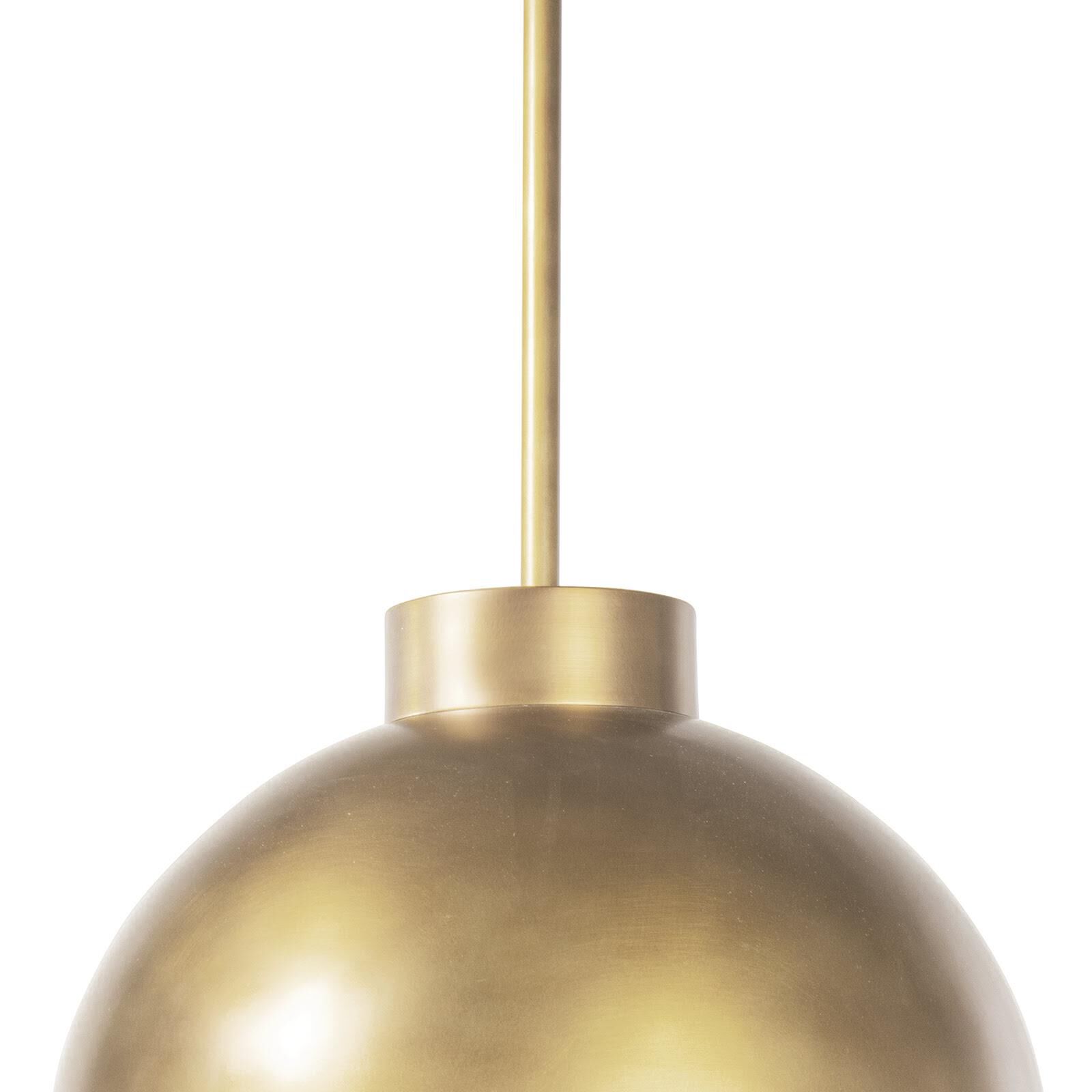 Shown in Natural Brass finish and - None - shade