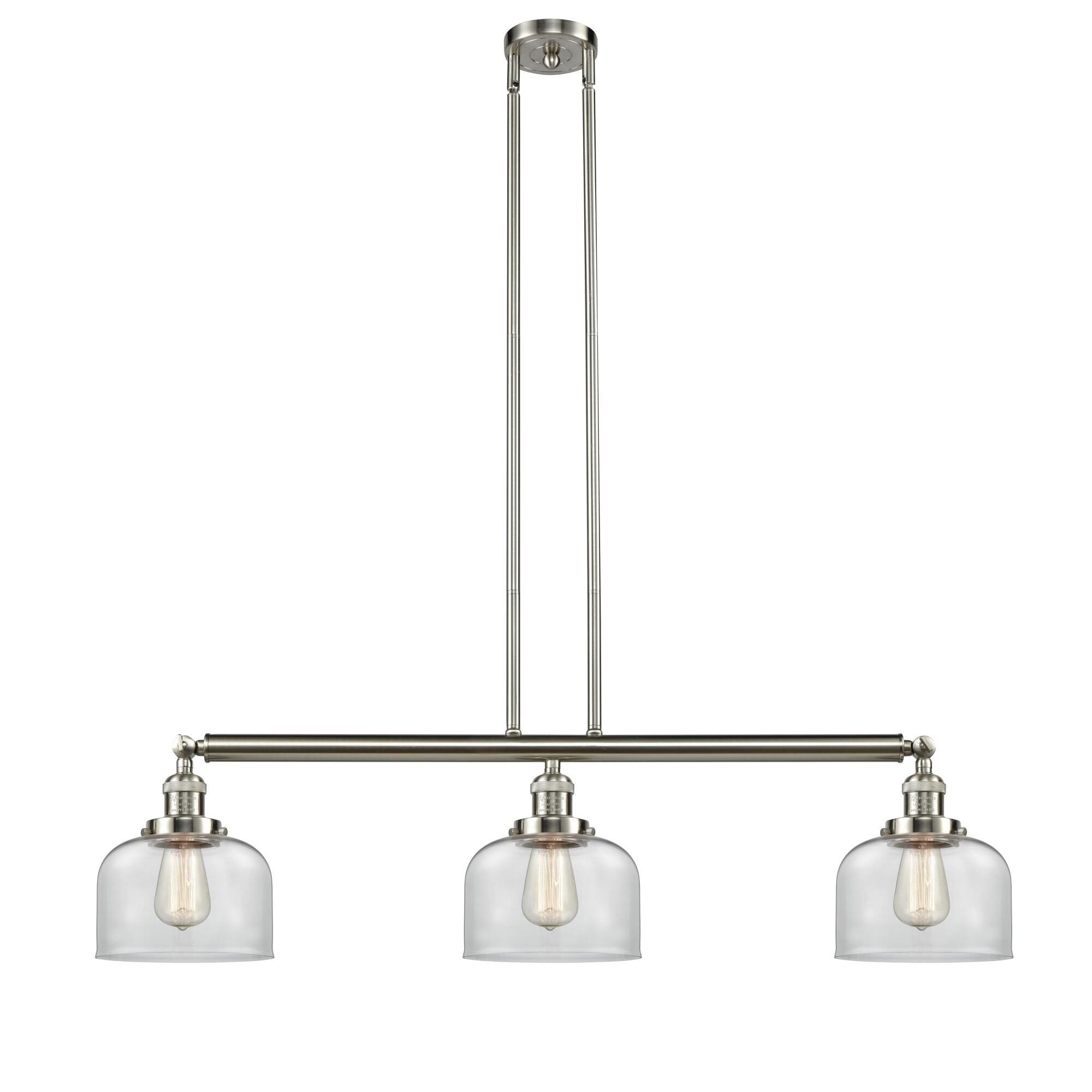 Bruno Marashlian Large Bell 36 Inch 3 Light Linear Suspension Light by Innovations Lighting