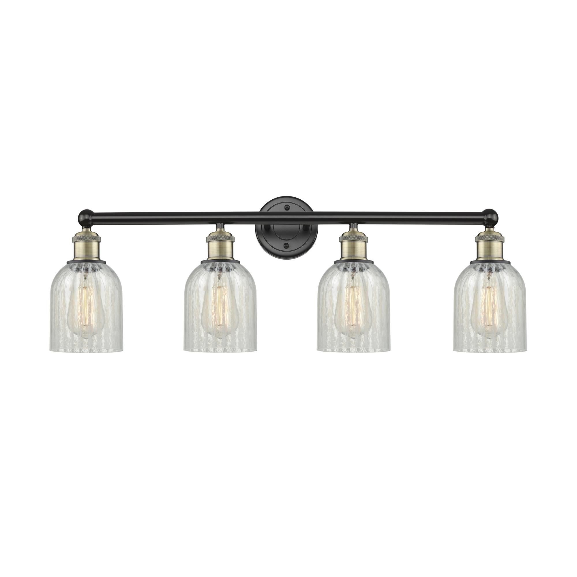 Shown in Black Antique Brass finish and Mouchette glass