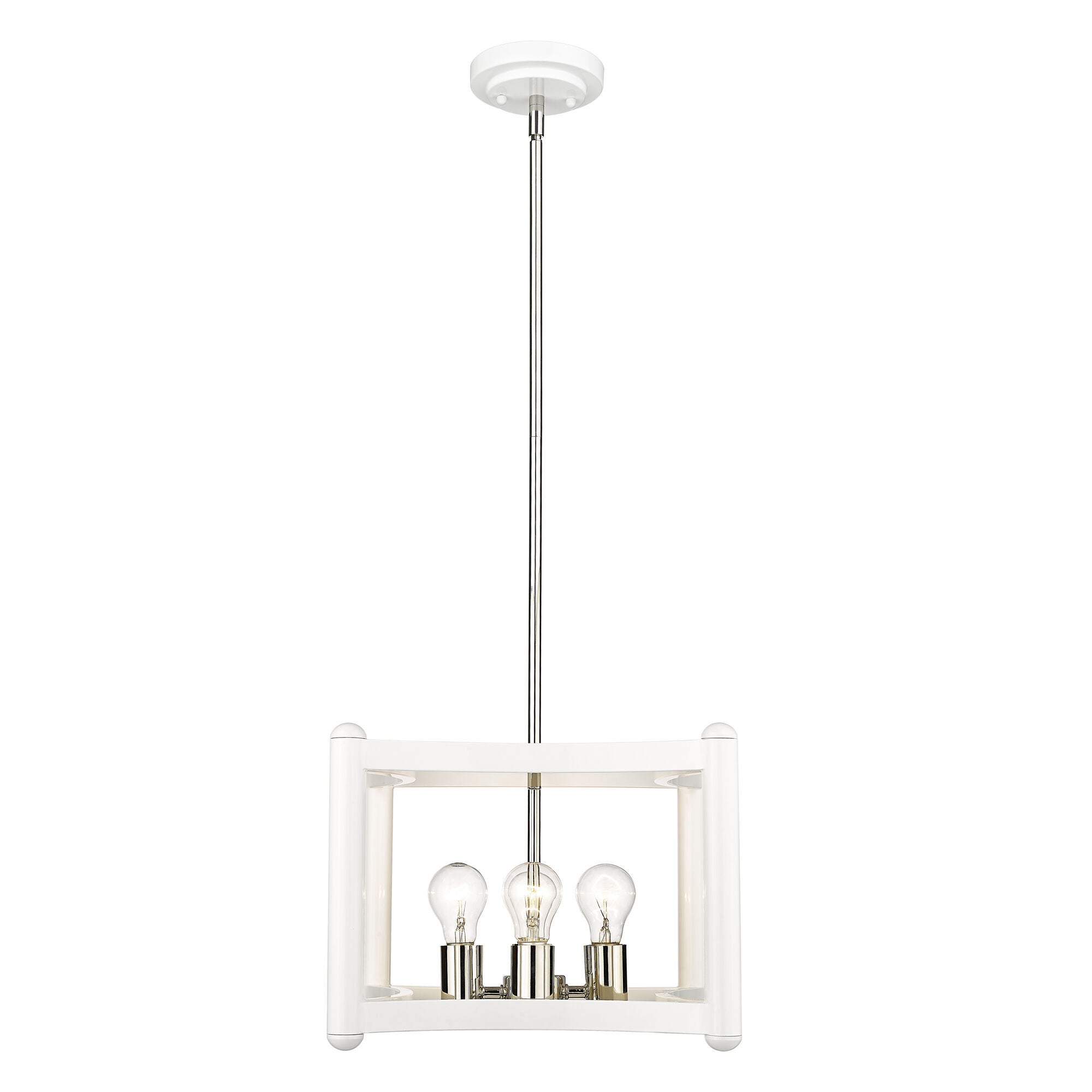 Shown in White With Polished Nickel Cluster finish