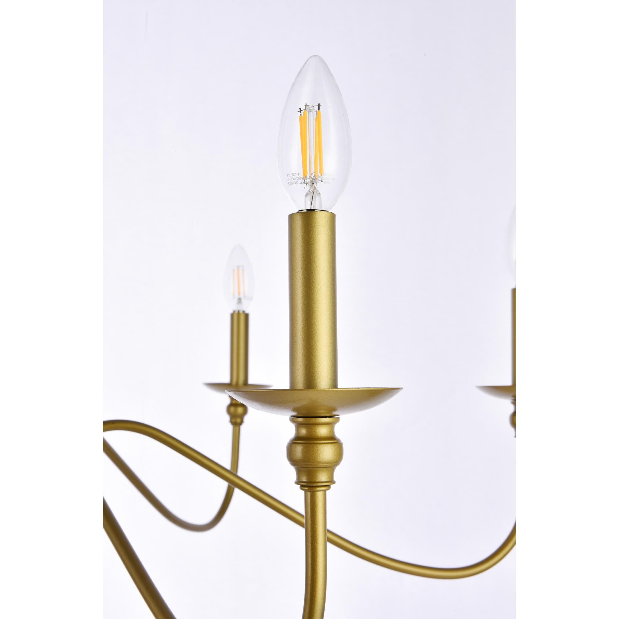 Rohan 36 Inch 6 Light Chandelier by Elegant Lighting