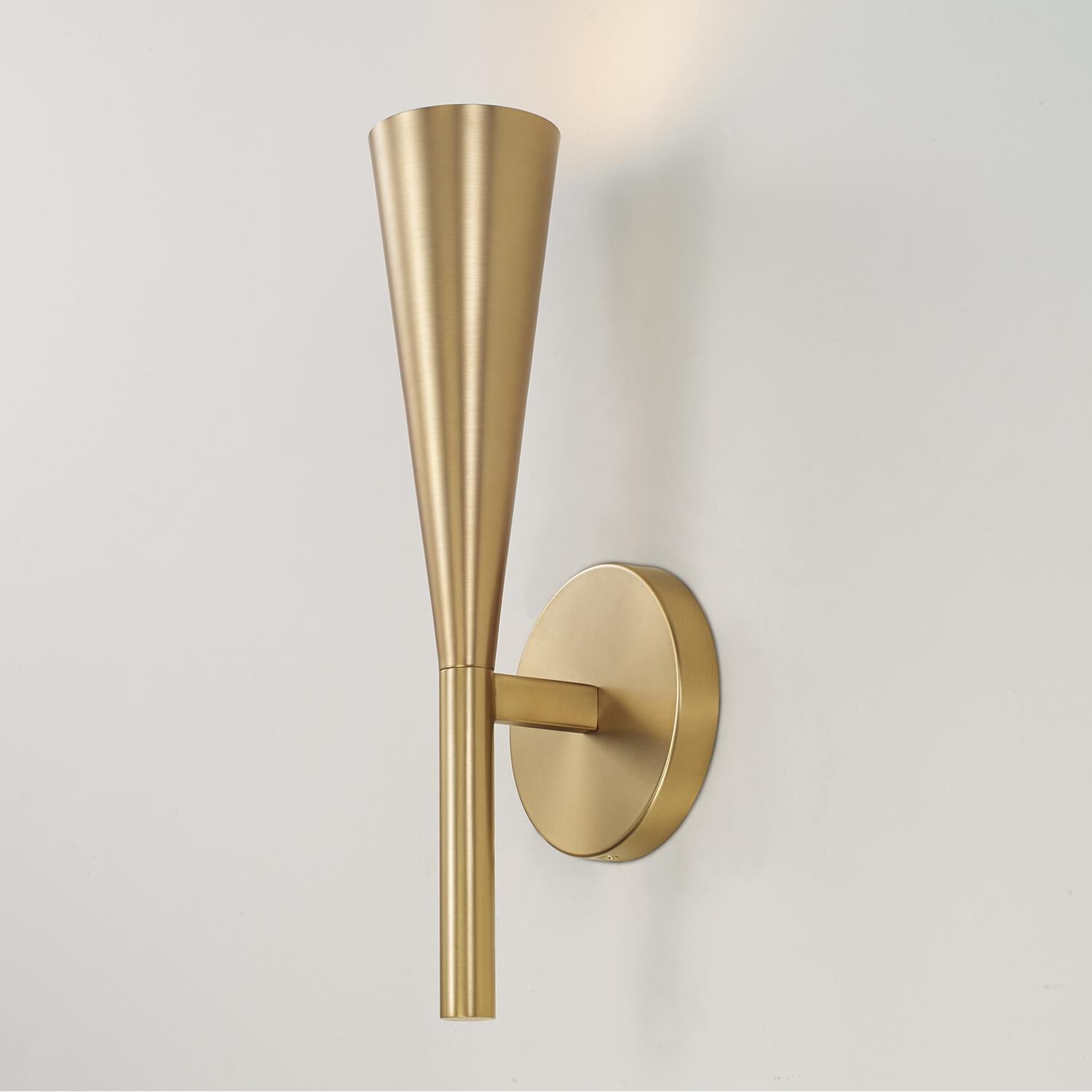 Shown in Matte Brass finish and Matte Brass Metal  With White Interior shade