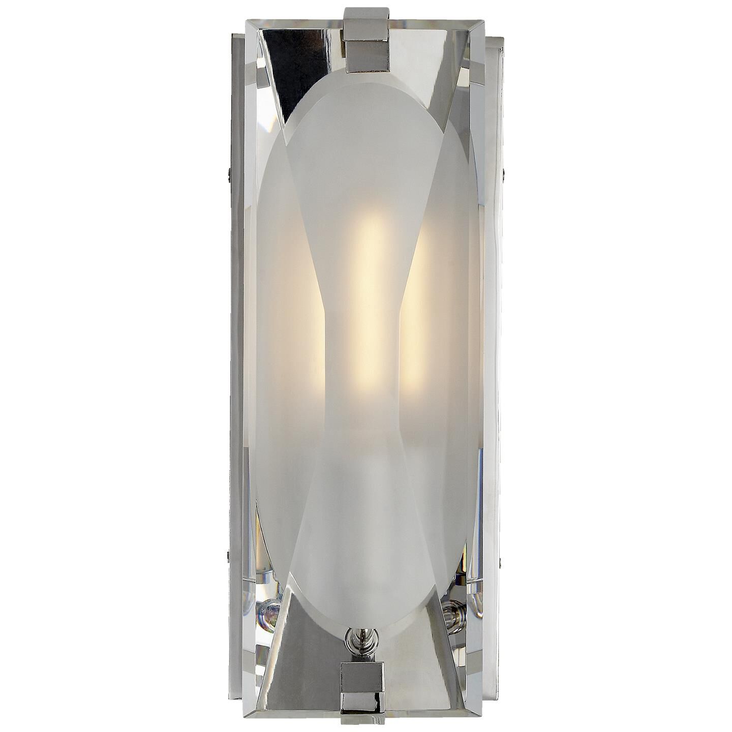 Shown in Polished Nickel finish and Clear Textured glass