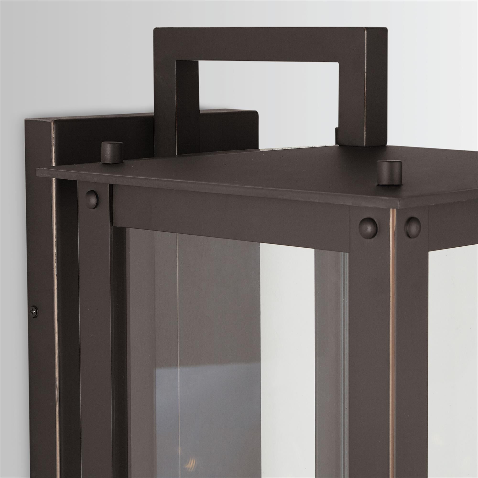 Shown in Oiled Bronze finish and Clear glass
