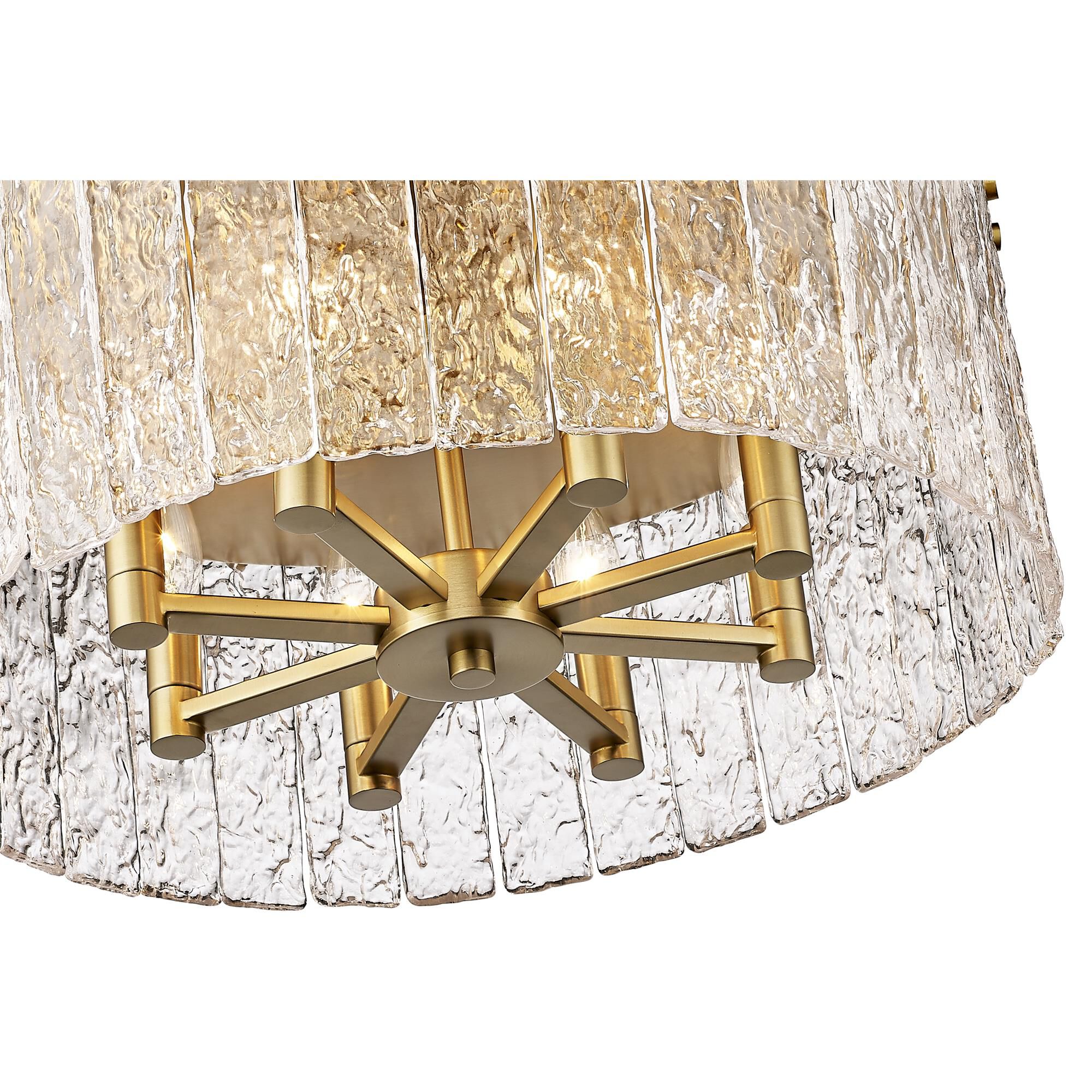 Shown in Modern Gold finish and Clear glass