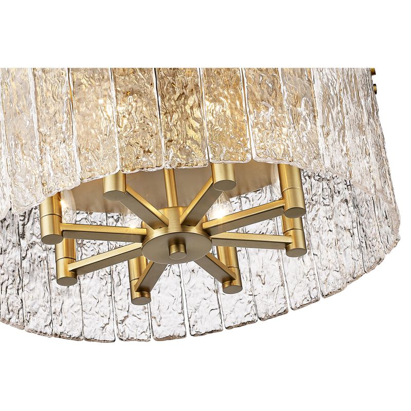 Glacier 20 Inch 8 Light Flush Mount by Z-Lite