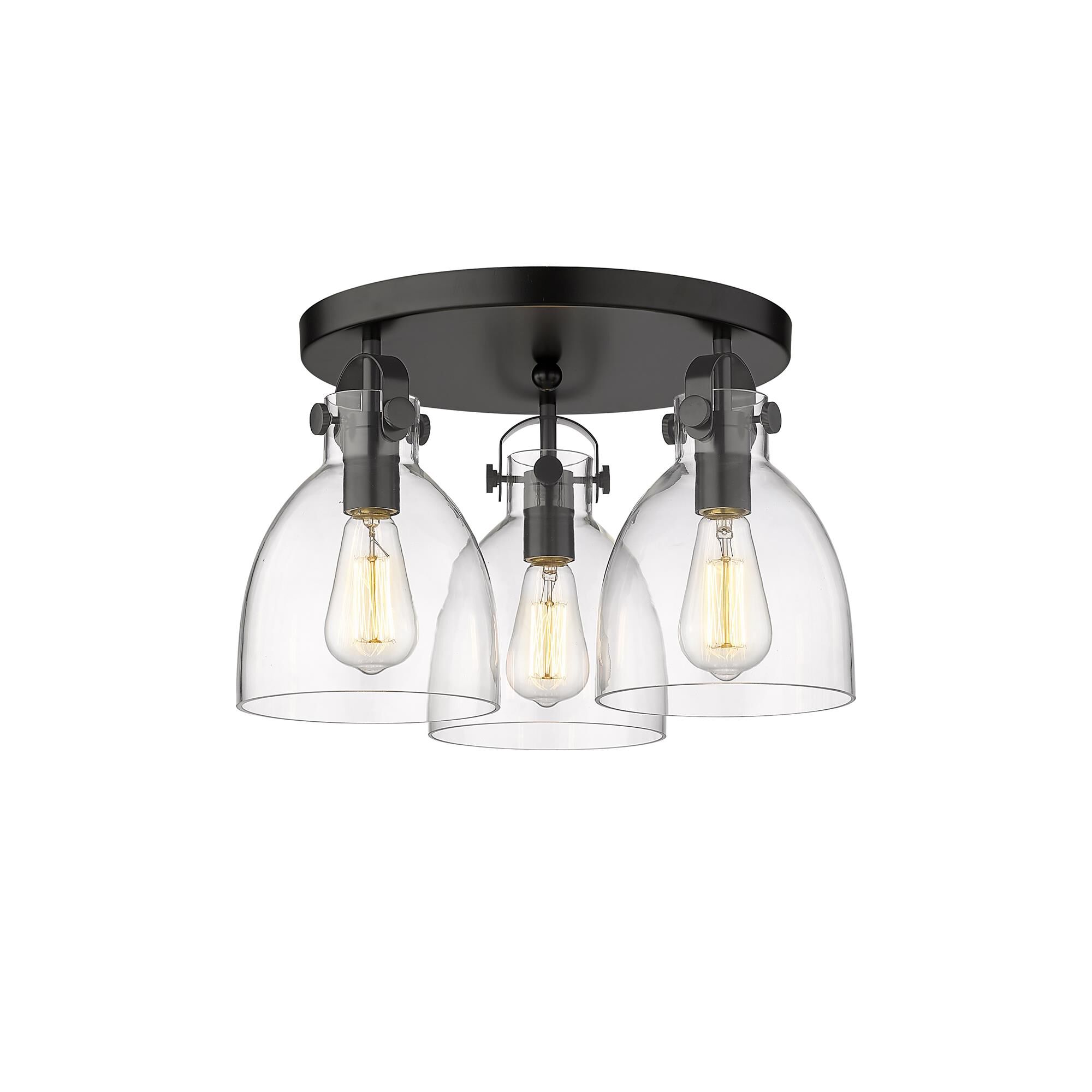Shown in Matte Black finish and Clear glass