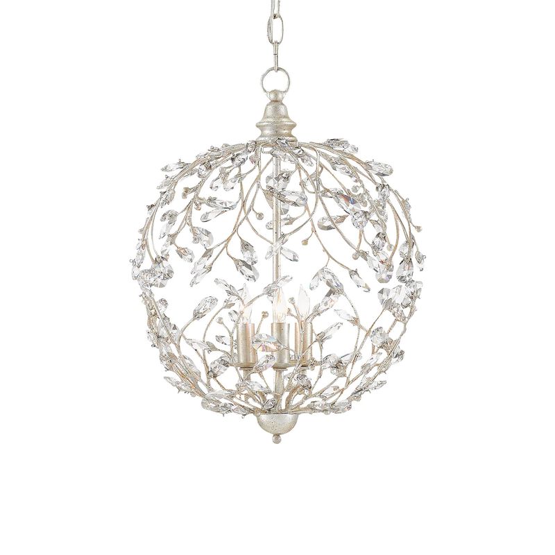 Crystal Bud Sphere 13 Inch Large Pendant by Currey and Company
