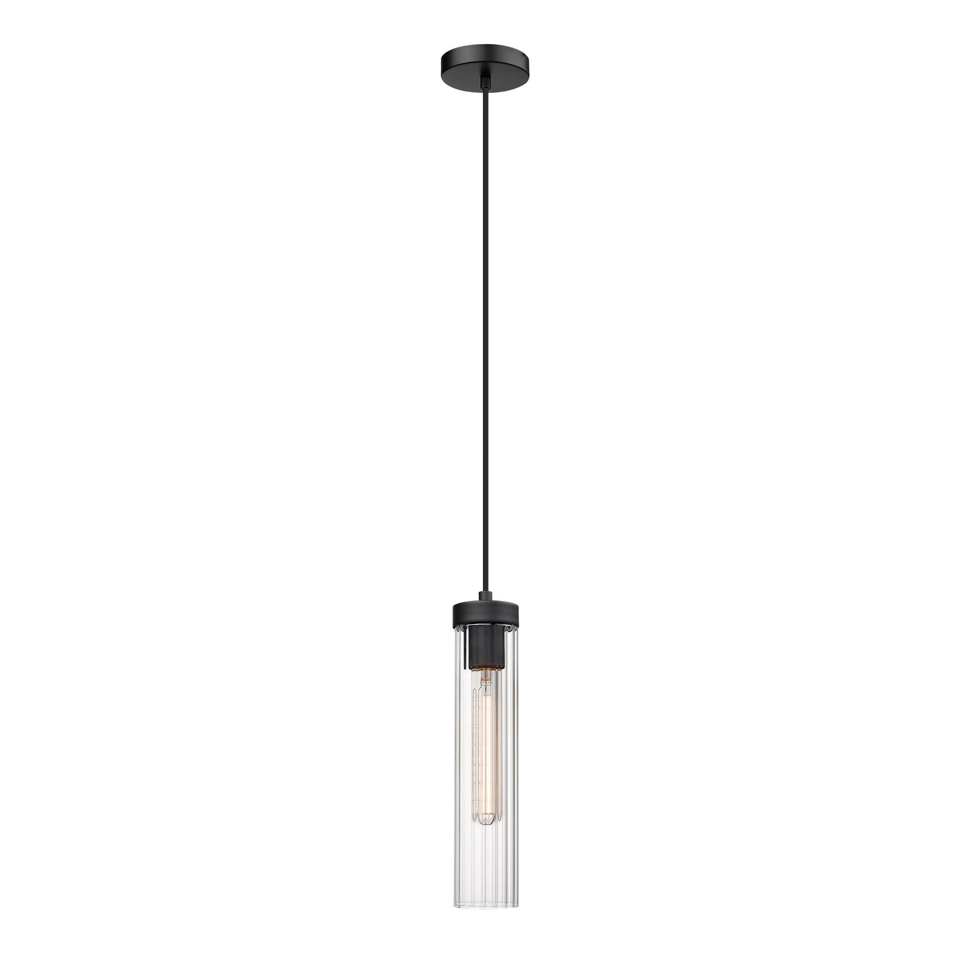 Shown in Matte Black finish and Clear glass