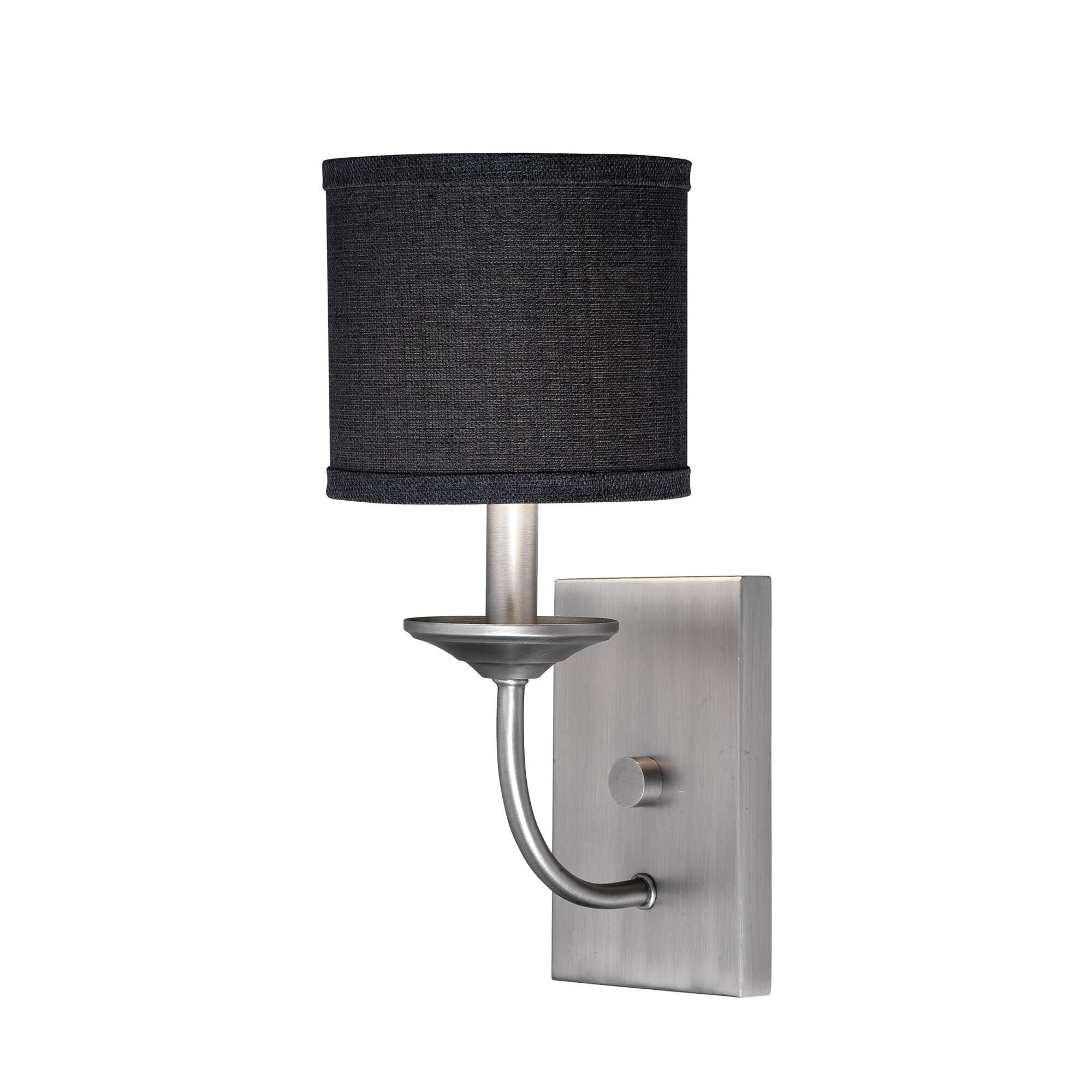 Shown in Brushed Pewter finish and Charcoal shade