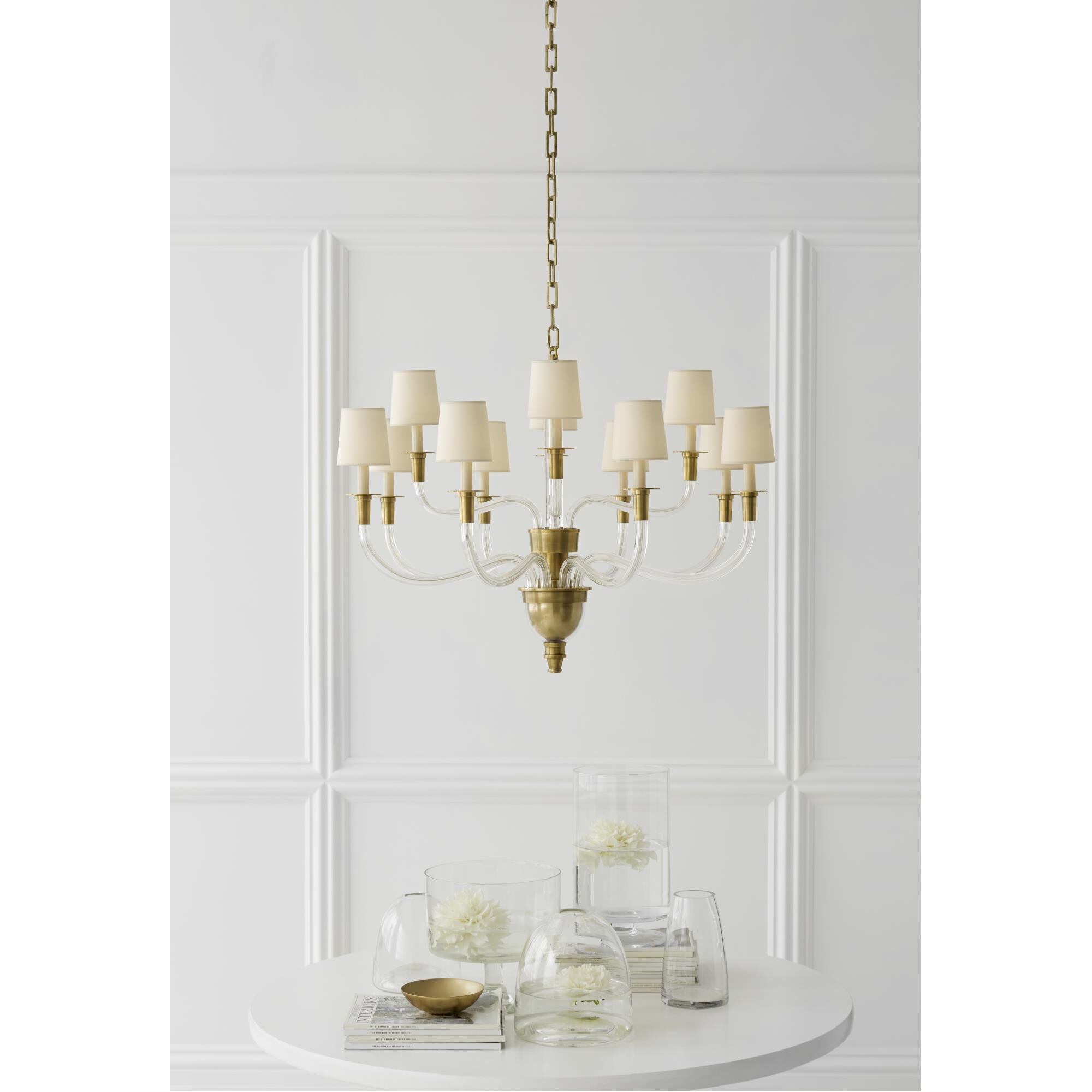 Thomas O'Brien Vivian 36 Inch 12 Light Chandelier by Visual Comfort Signature Collection