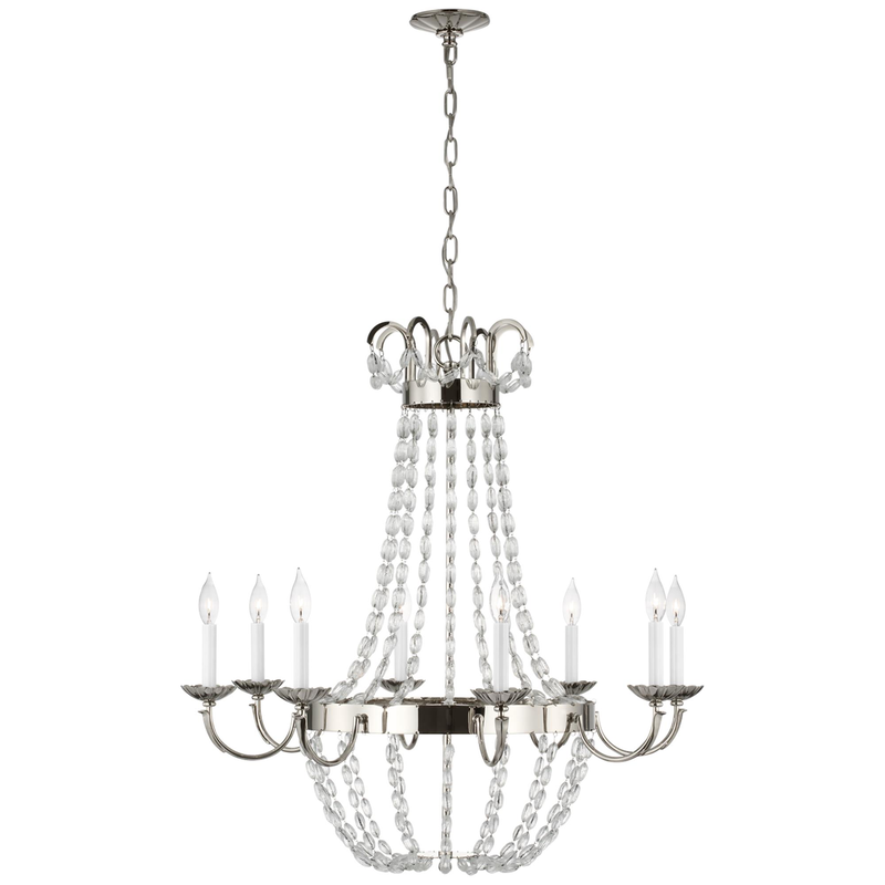 Chapman & Myers Paris Flea Market 32 Inch 8 Light Chandelier by Visual Comfort Signature Collection