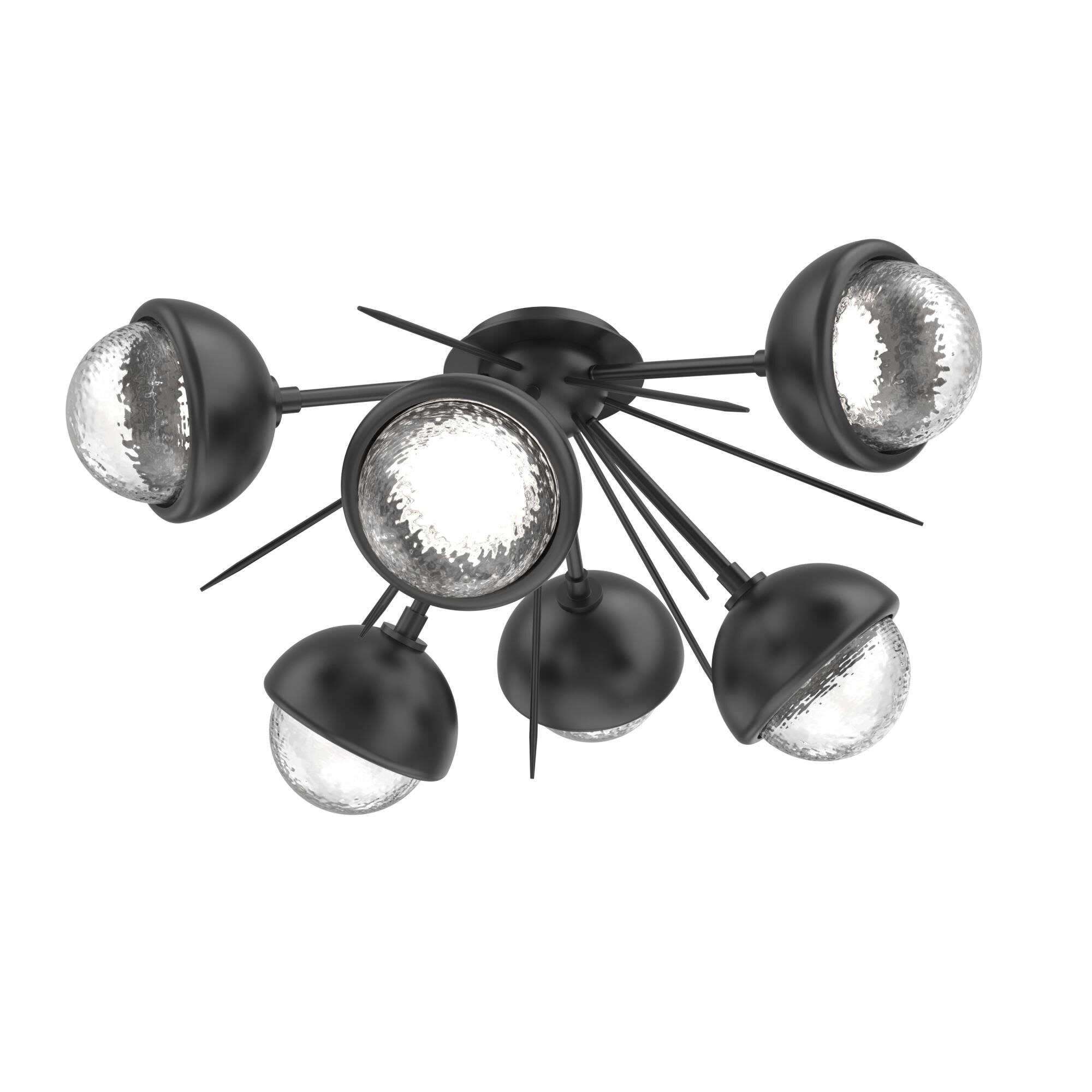 Shown in Matte Black finish and Clear glass and Metal Shade Matching Finish accent