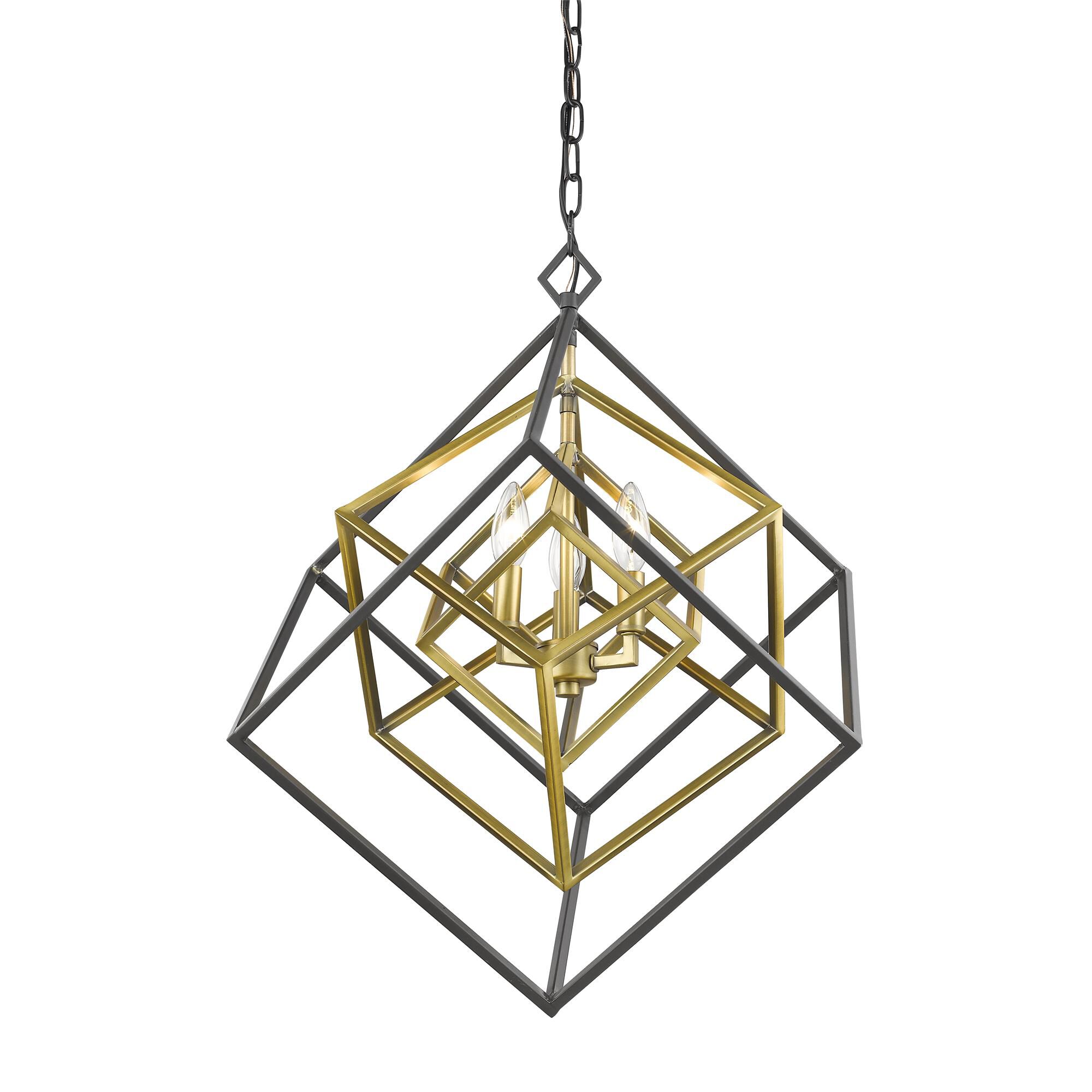 Shown in Olde Brass + Bronze finish and --- glass and --- shade