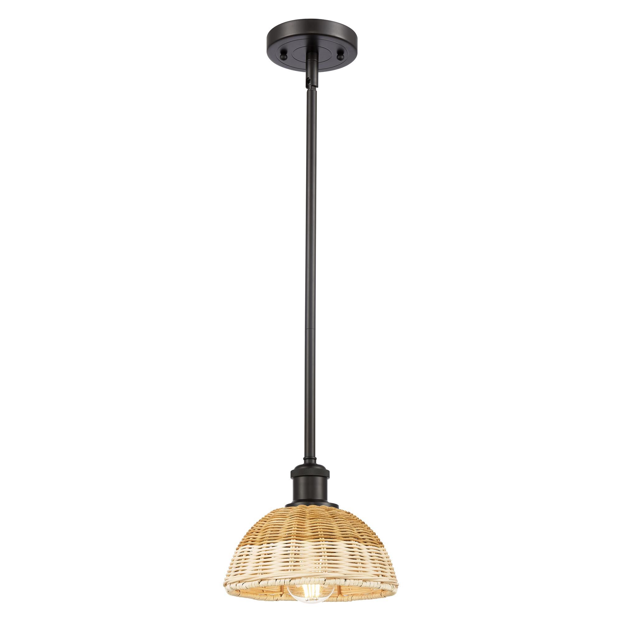 Shown in Oil Rubbed Bronze finish and Natural shade