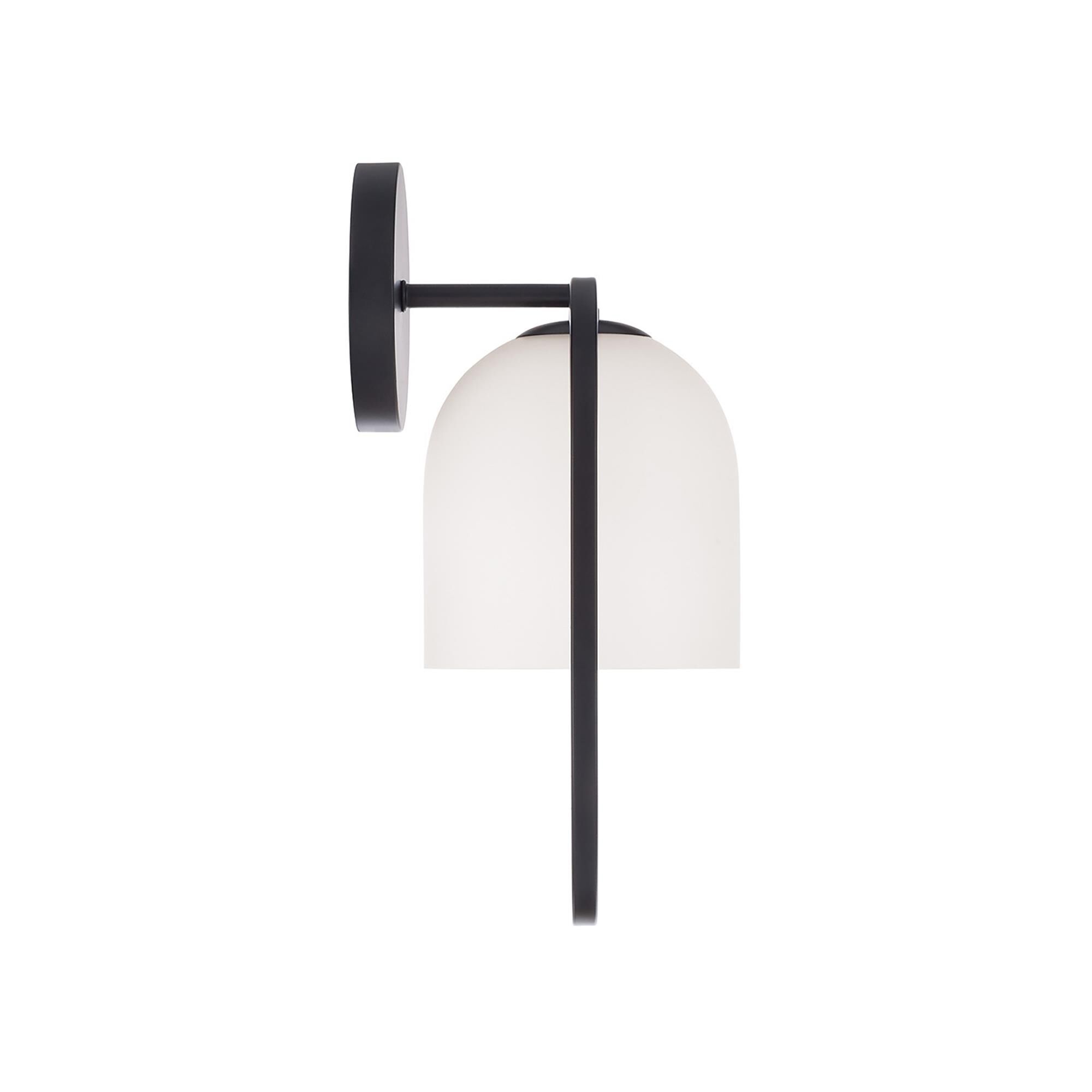 Shown in Matte Black finish and Soft White glass
