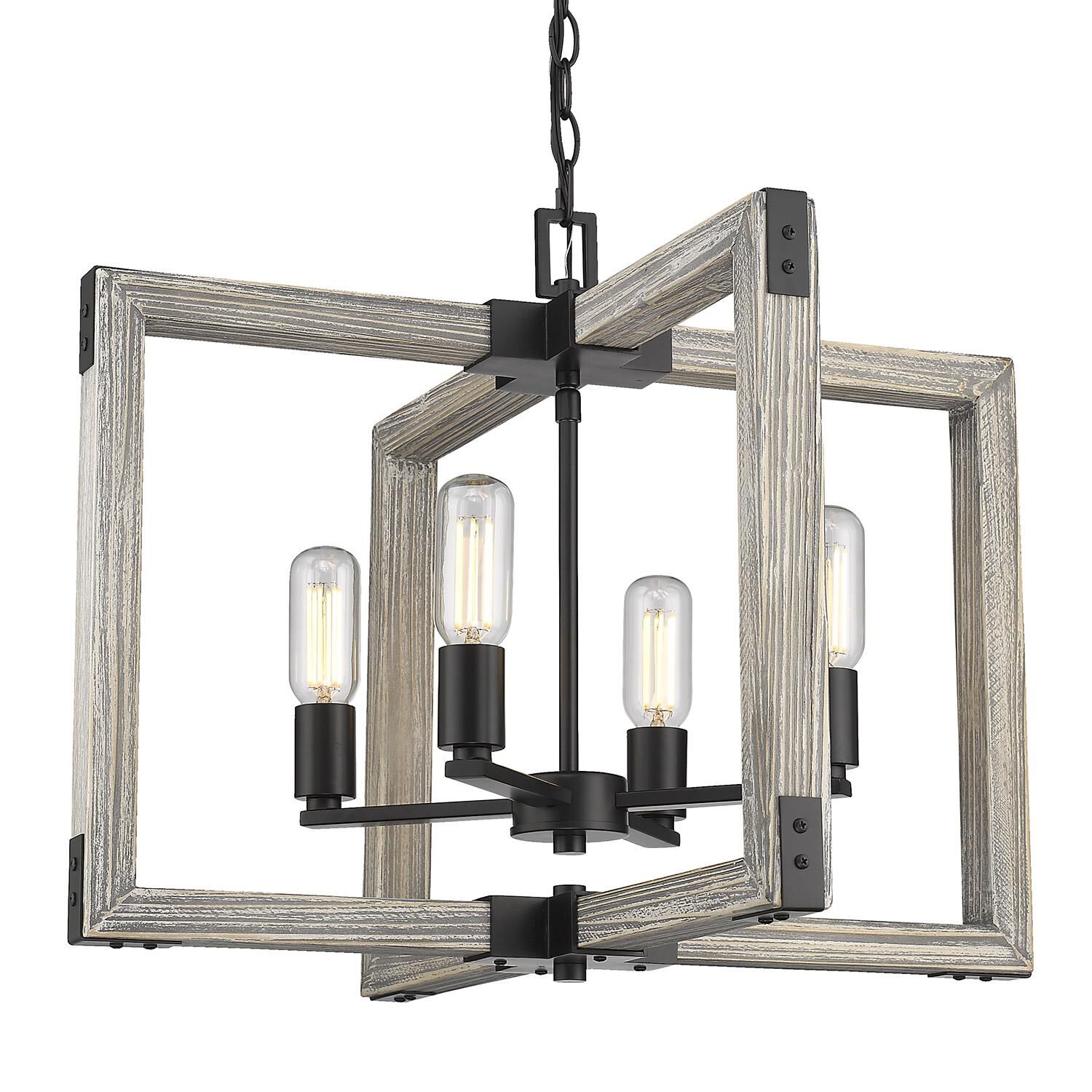 Lowell 23 Inch 4 Light Chandelier by Golden Lighting