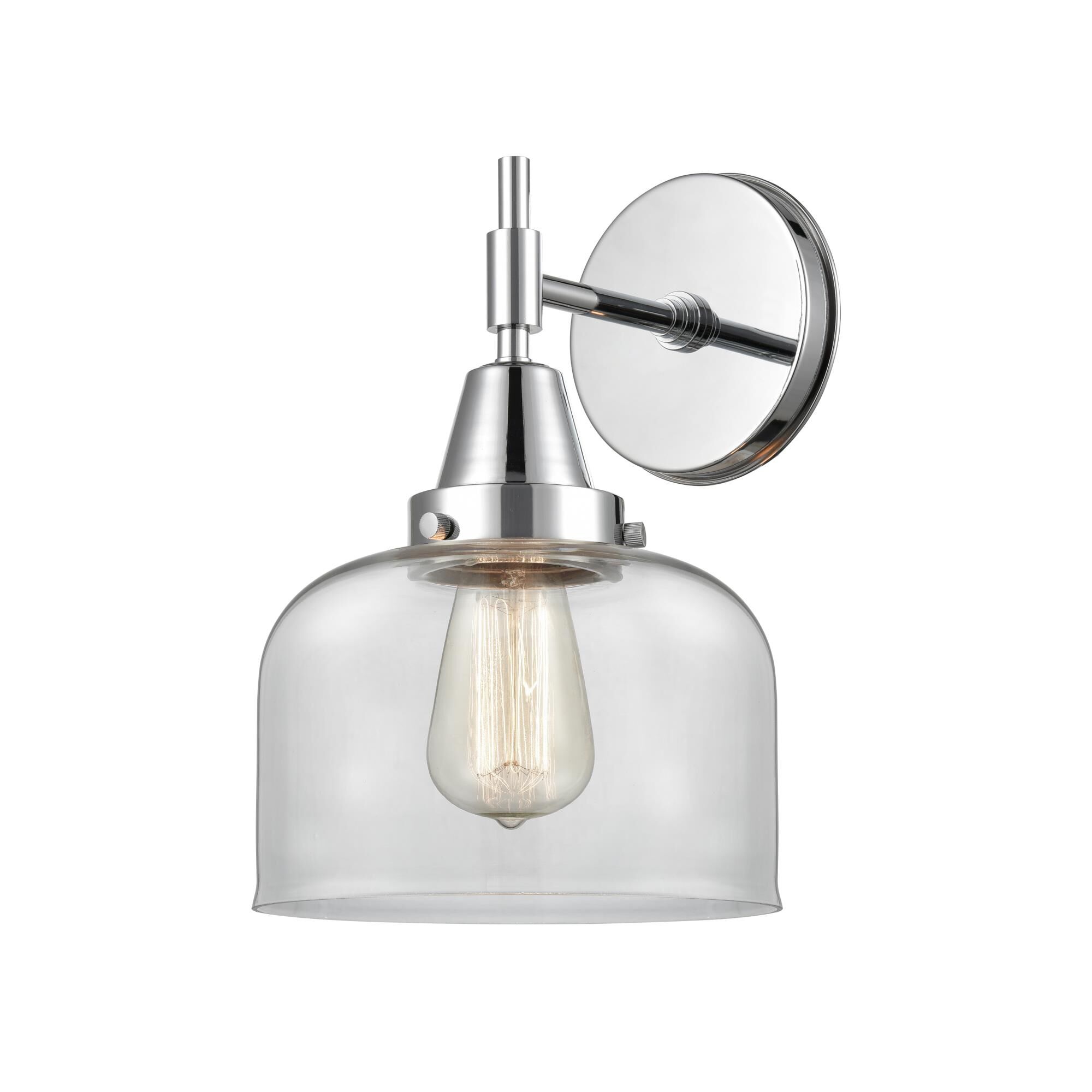 Shown in Polished Chrome finish and Clear Large Cone glass