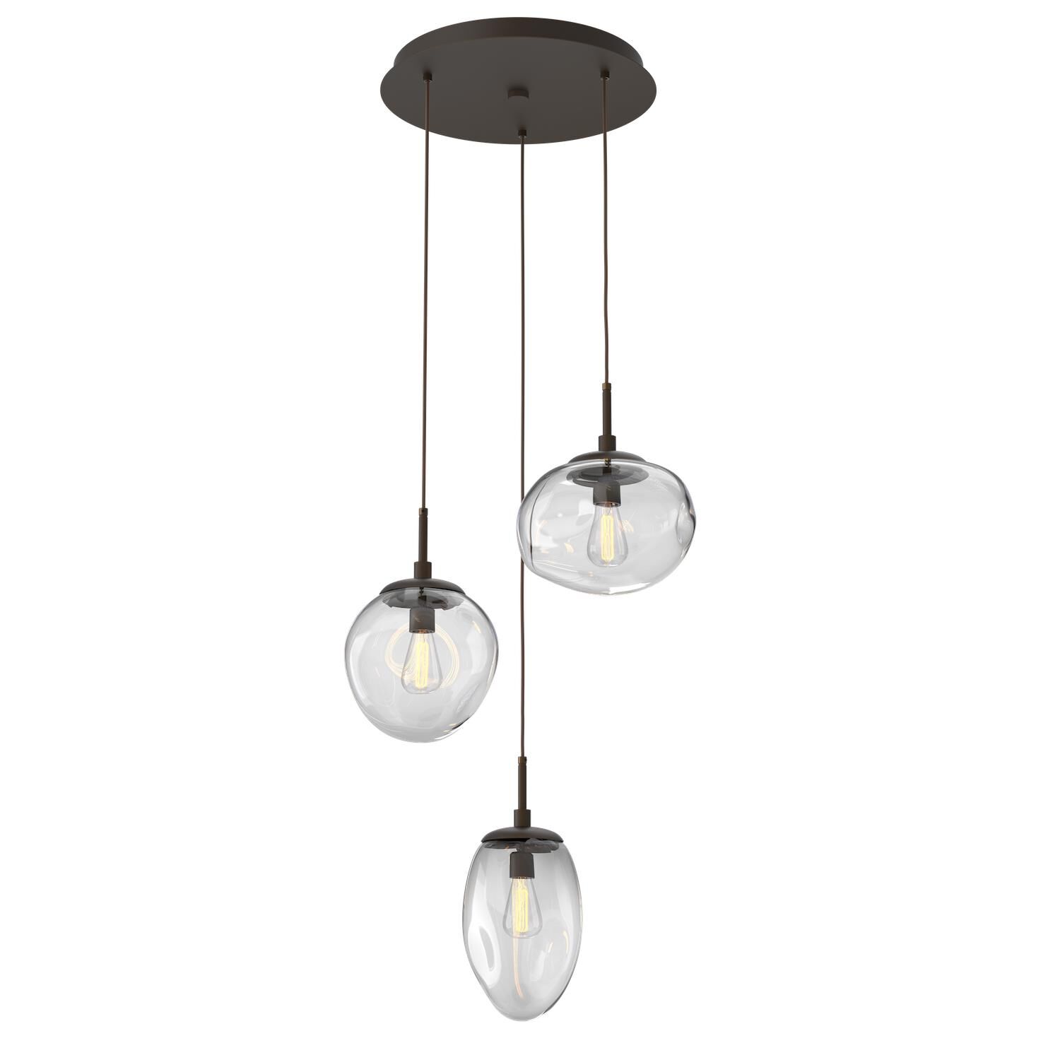 Levi Wilson Nebula 22 Inch 3 Light Multi Light Pendant by Hammerton Studio